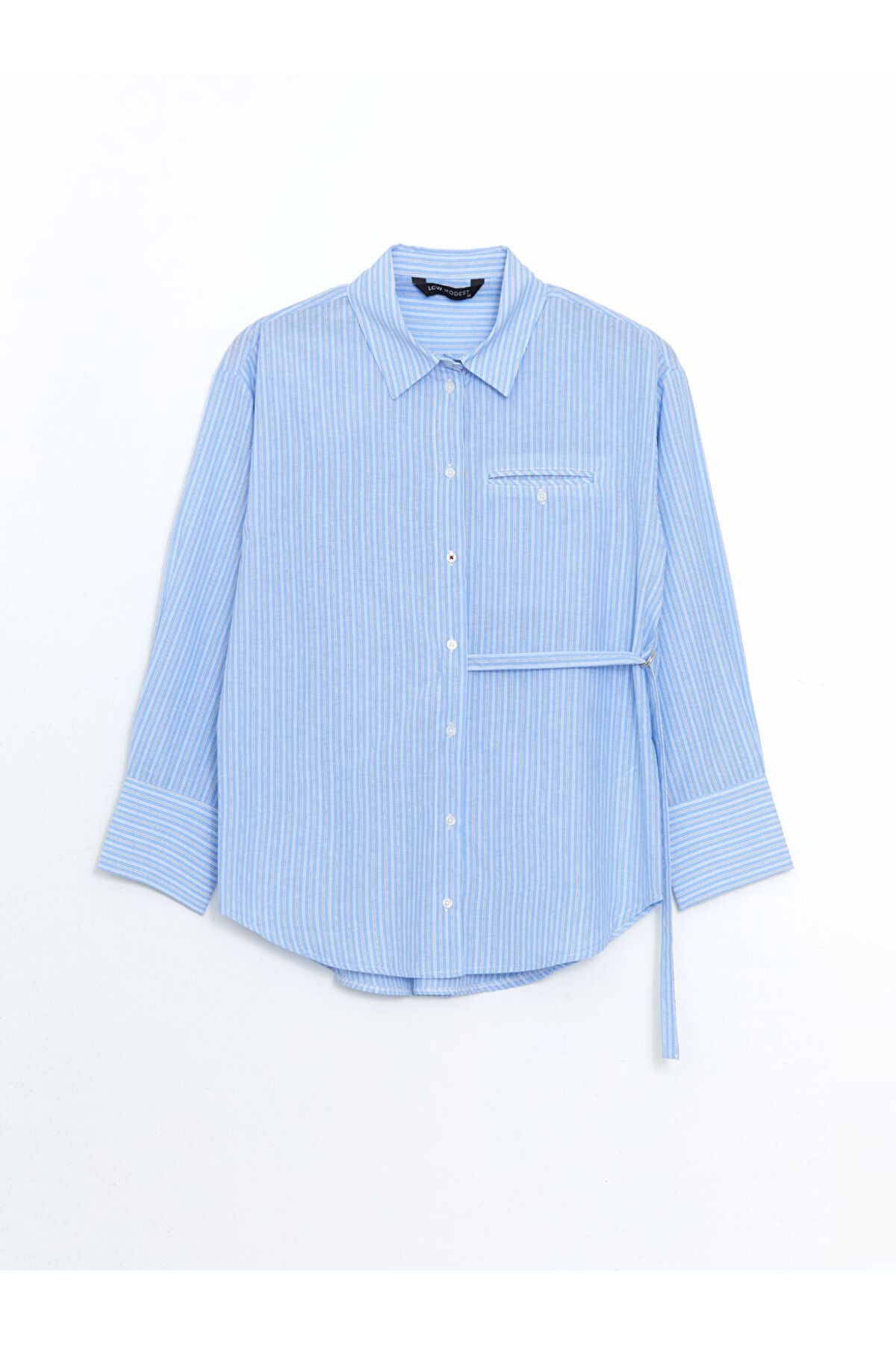 LC Waikiki Yeni Sezon Cizgili Poplin Kadin Gomlek Tunik - S5MP96Z8