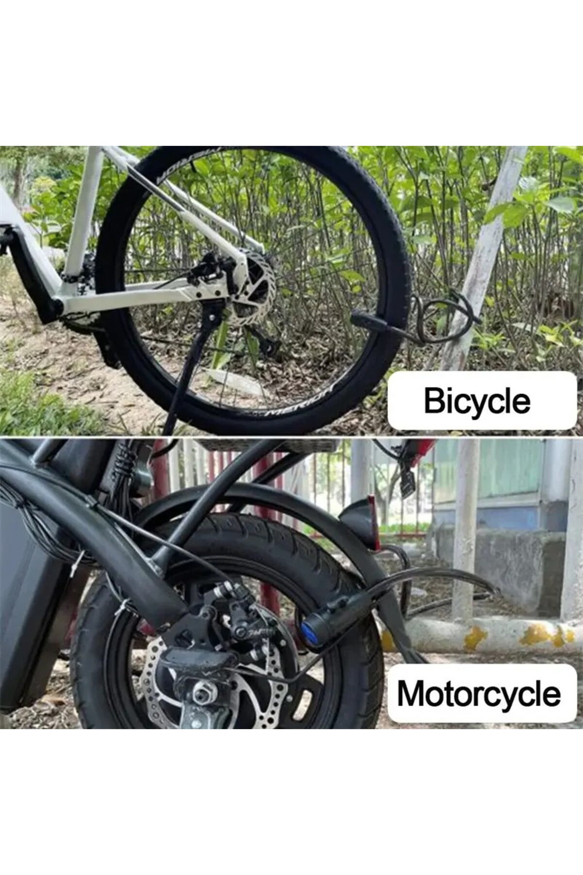 DUHALINE Yüksek Güvenlikli Çelik Kilit – Bisiklet Motosiklet Scooter ve Bebek Arabası İçin Dayanıklı Koruma fotoğrafı 4 (önizleme)