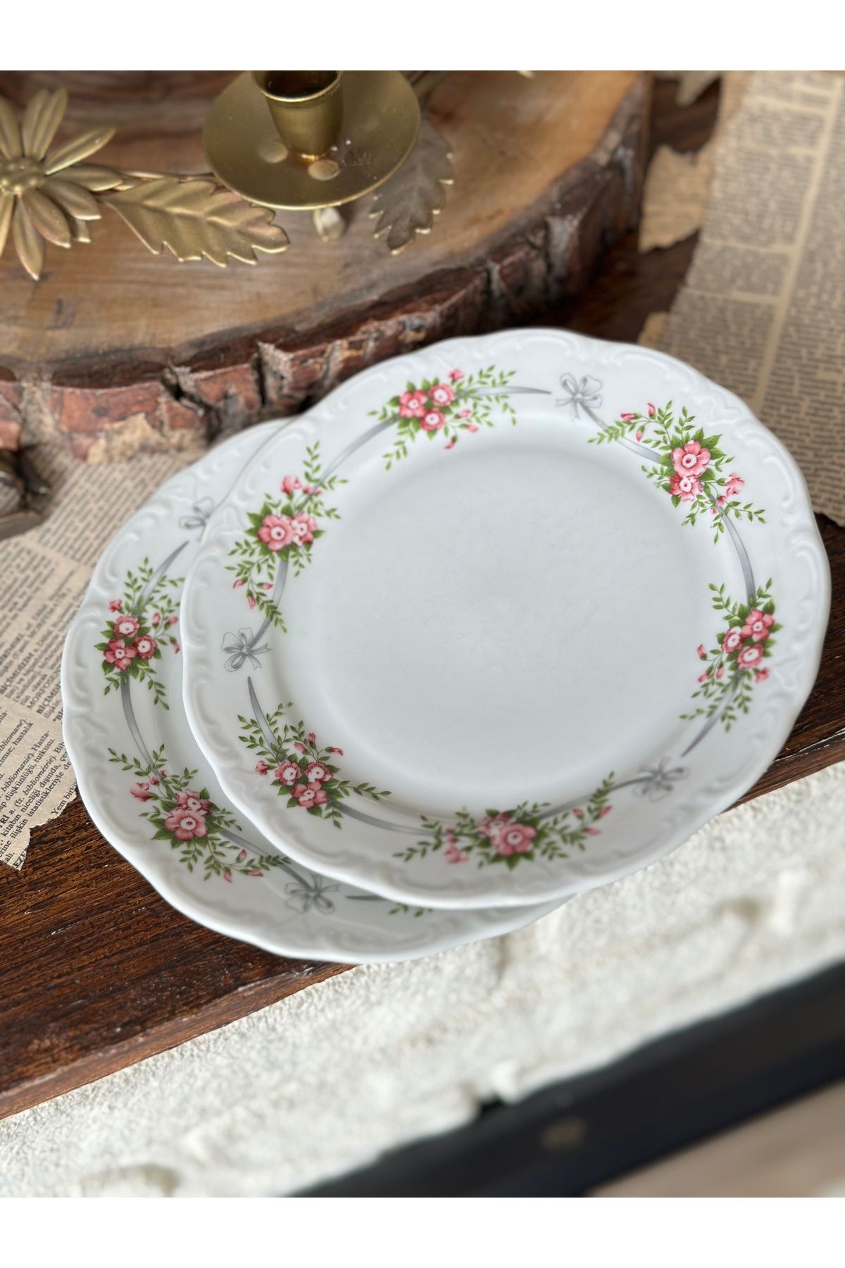 Bavaria-German Porcelain Bavaria Antique Mini Dessert Plate with Bow 19.5 cm 3