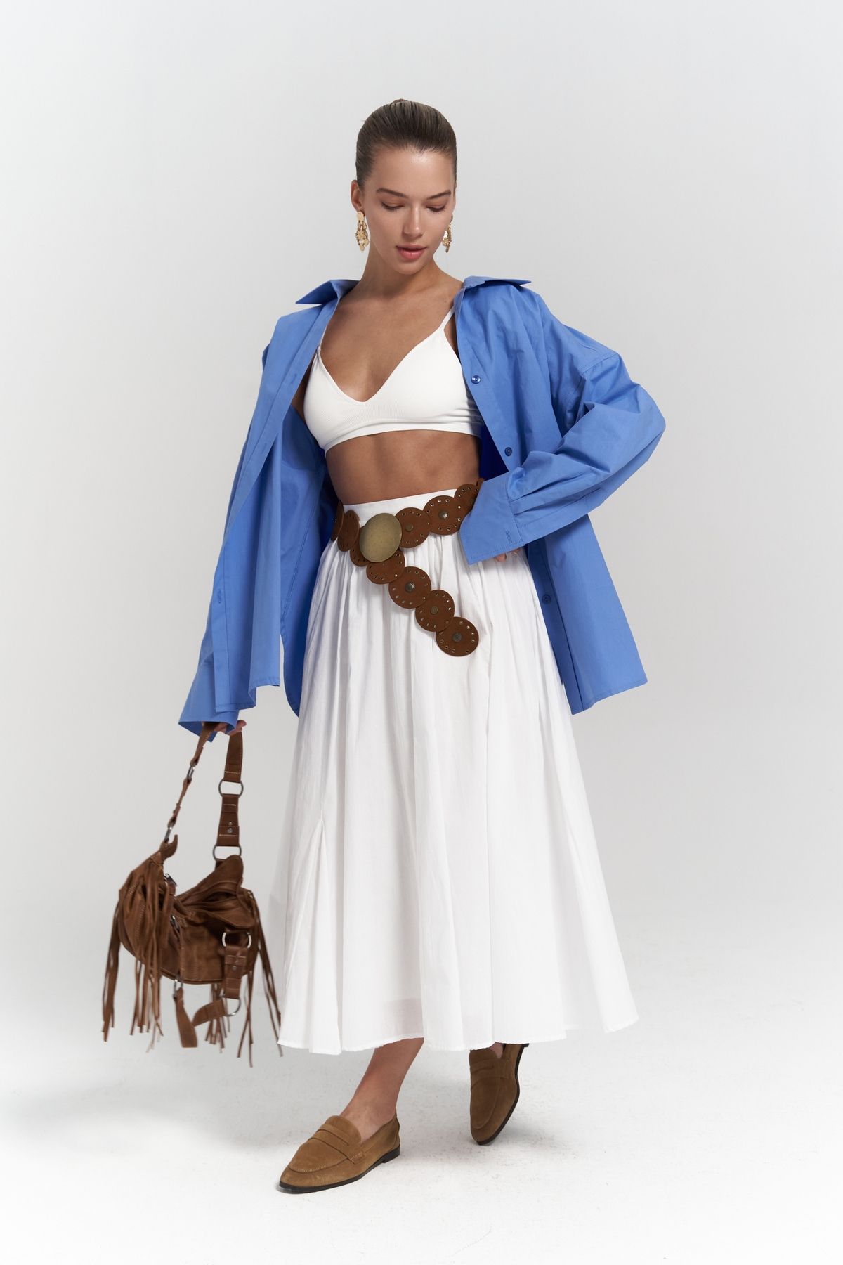 Mai Phoebe Oversize Blaues Hemd für Damen - M/L
