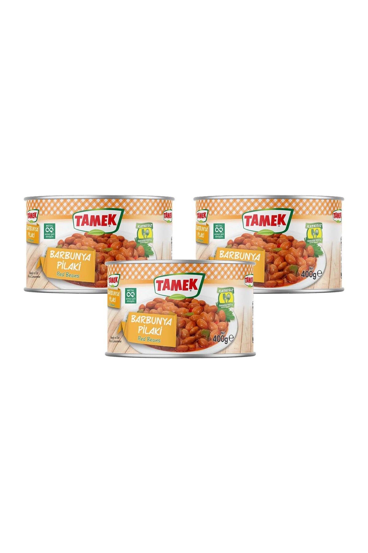 TAMEK Barbunya Pilaki 400 gr x 3 Adet