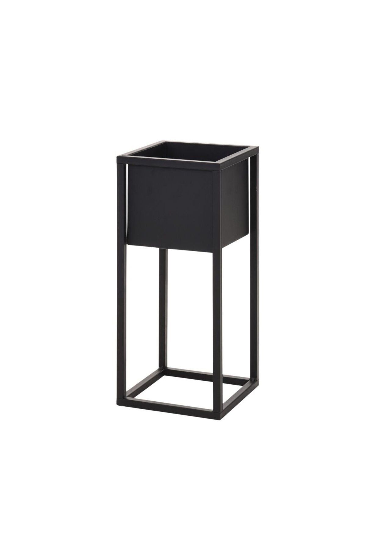 BM GİFT DESİGN Ghiveci Metalic Negru Pentru Flori 50 Cm - One Size