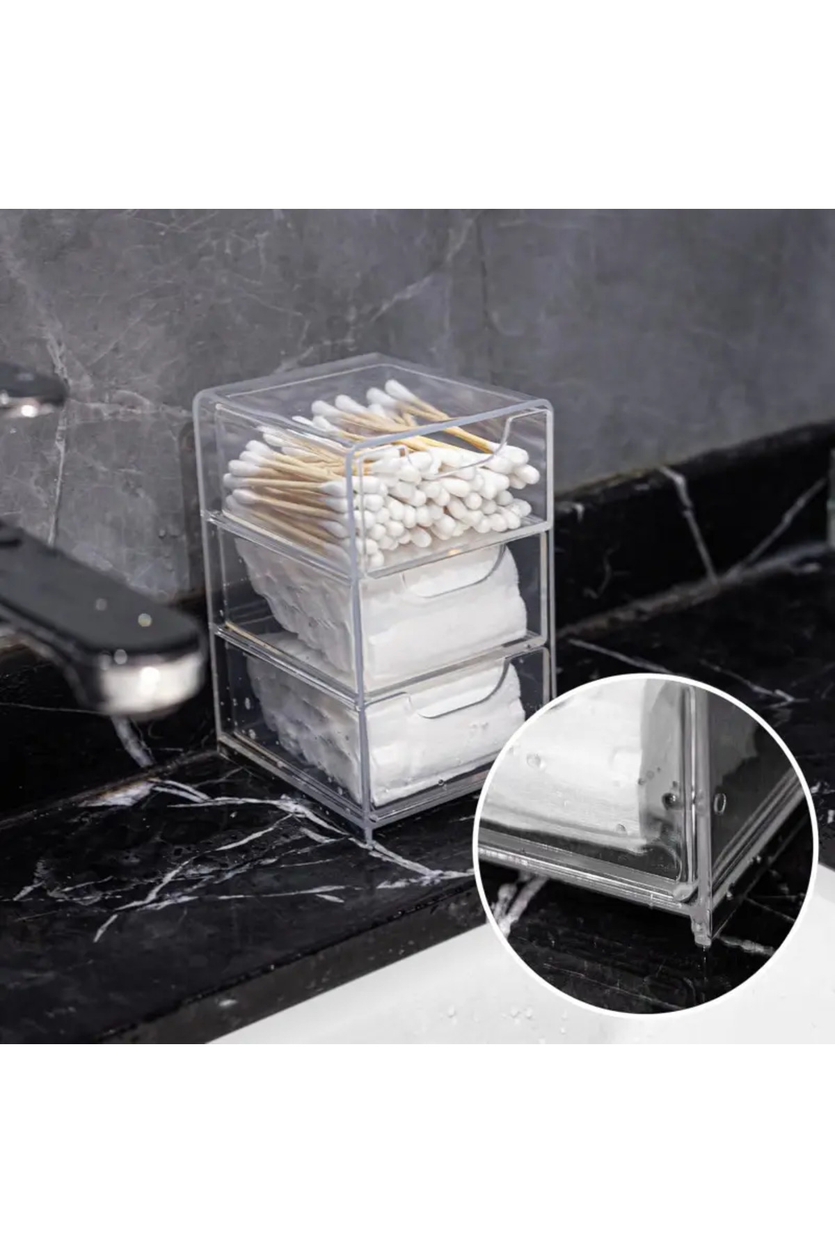 Pleksi Marketi Plexiglass Organizer Drawer - Jewelry Storage Box - Makeup Organizer (13X8X9 cm)