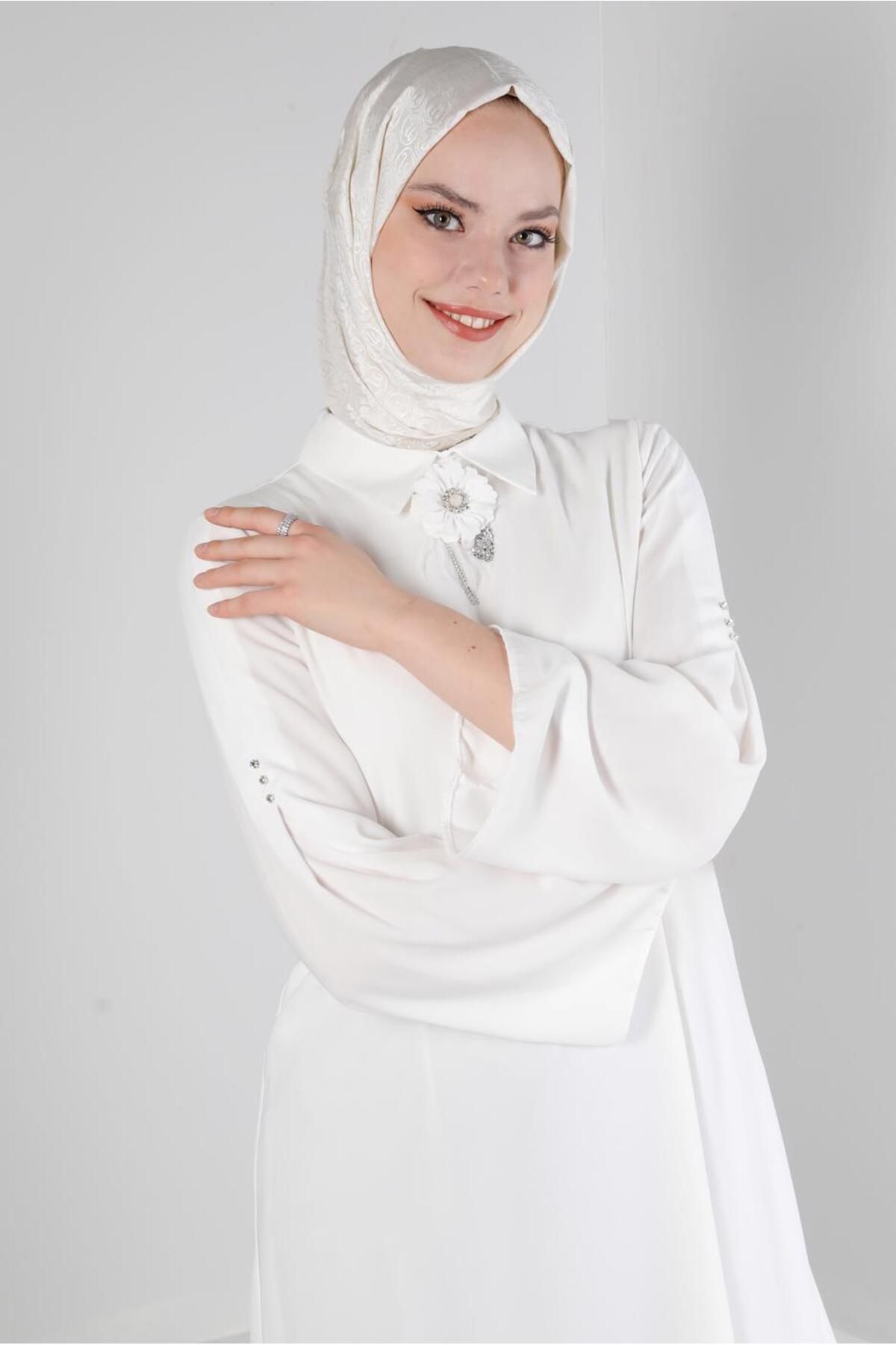 تونیک گل آستین اسپانیایی 43503 Alvina