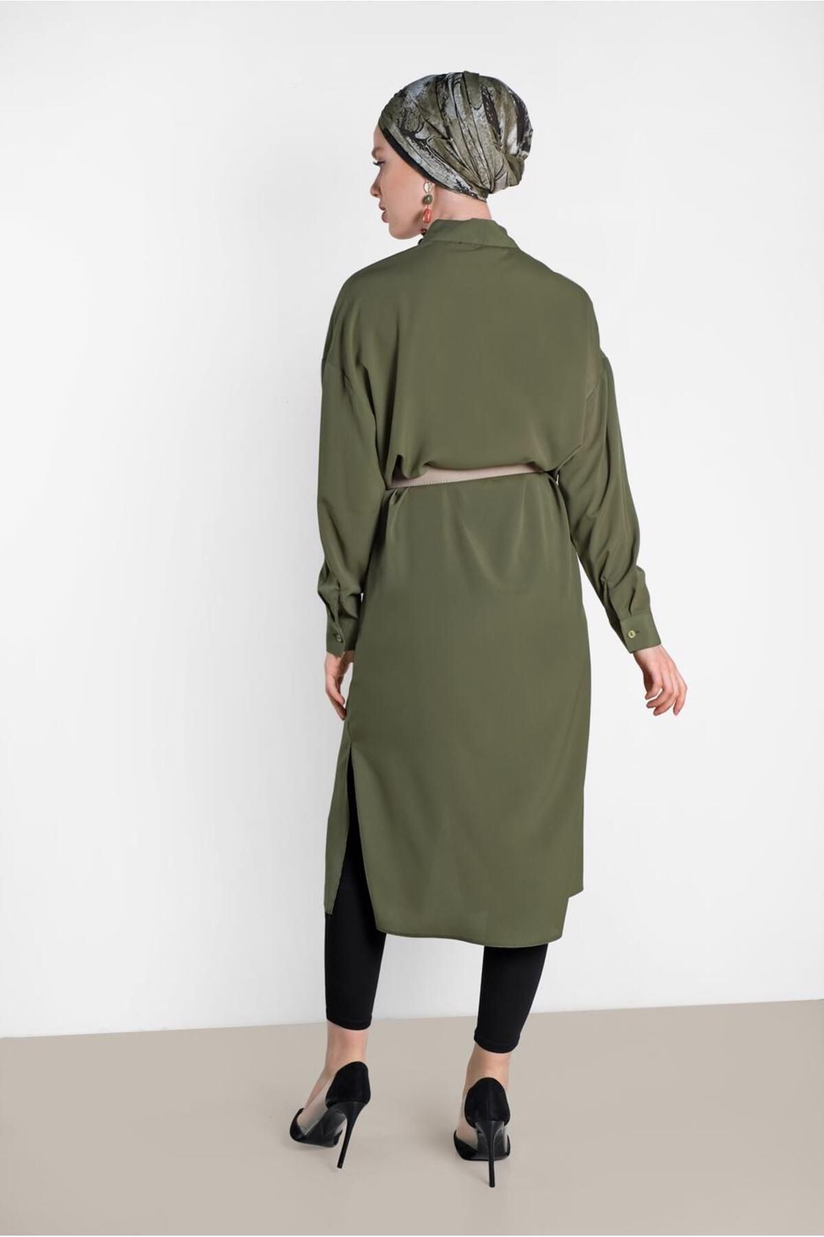 Alvina-Buttoned Tunic with Side Slips 4435 4