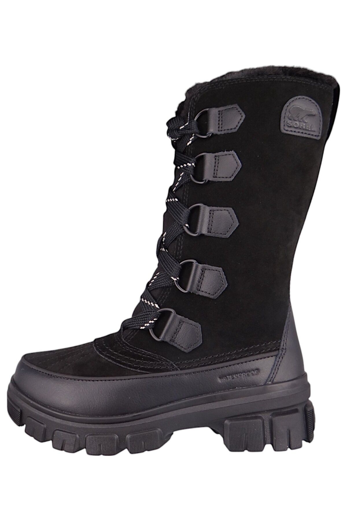Sorel-Damen Stiefel Stiefel Winterschuhe Torino V Tall 2106691 Schwarz 010 Black Natural Leder/Synthetik 3