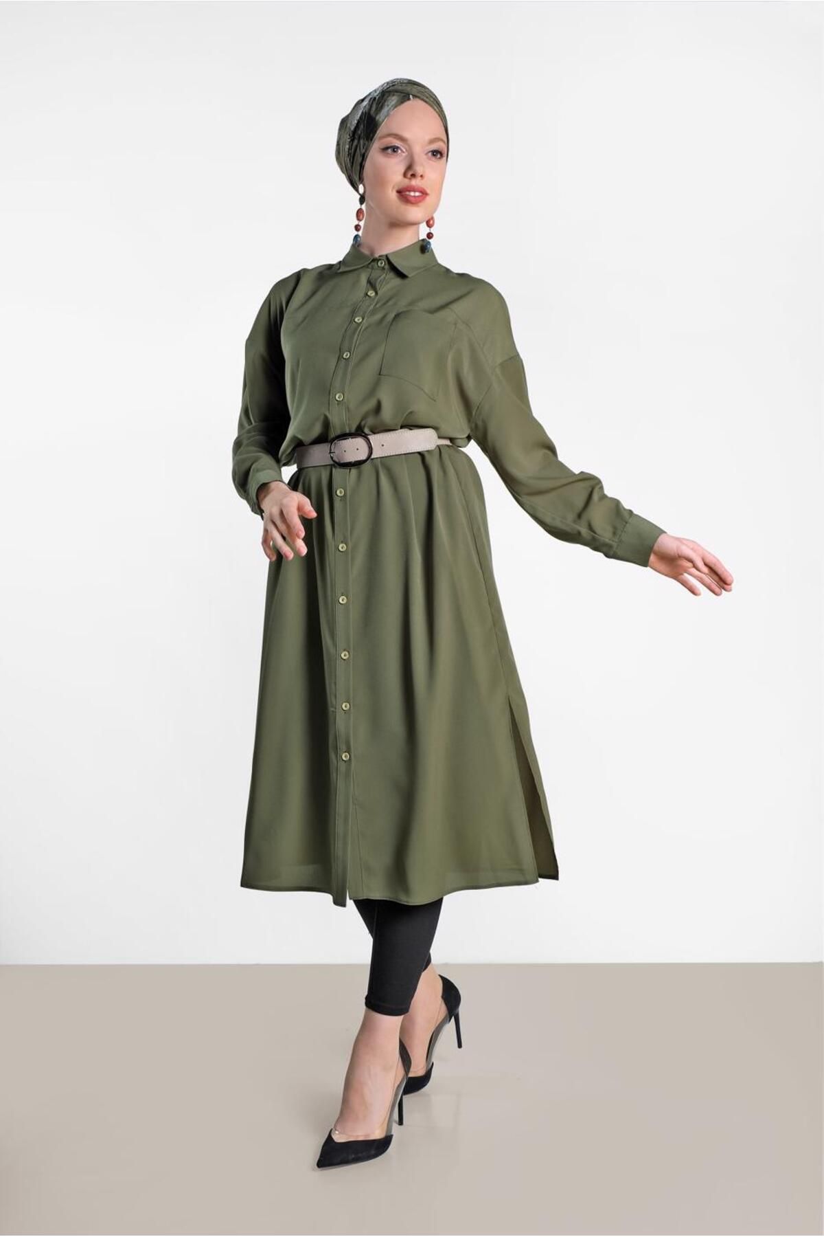 Alvina-Buttoned Tunic with Side Slips 4435 2