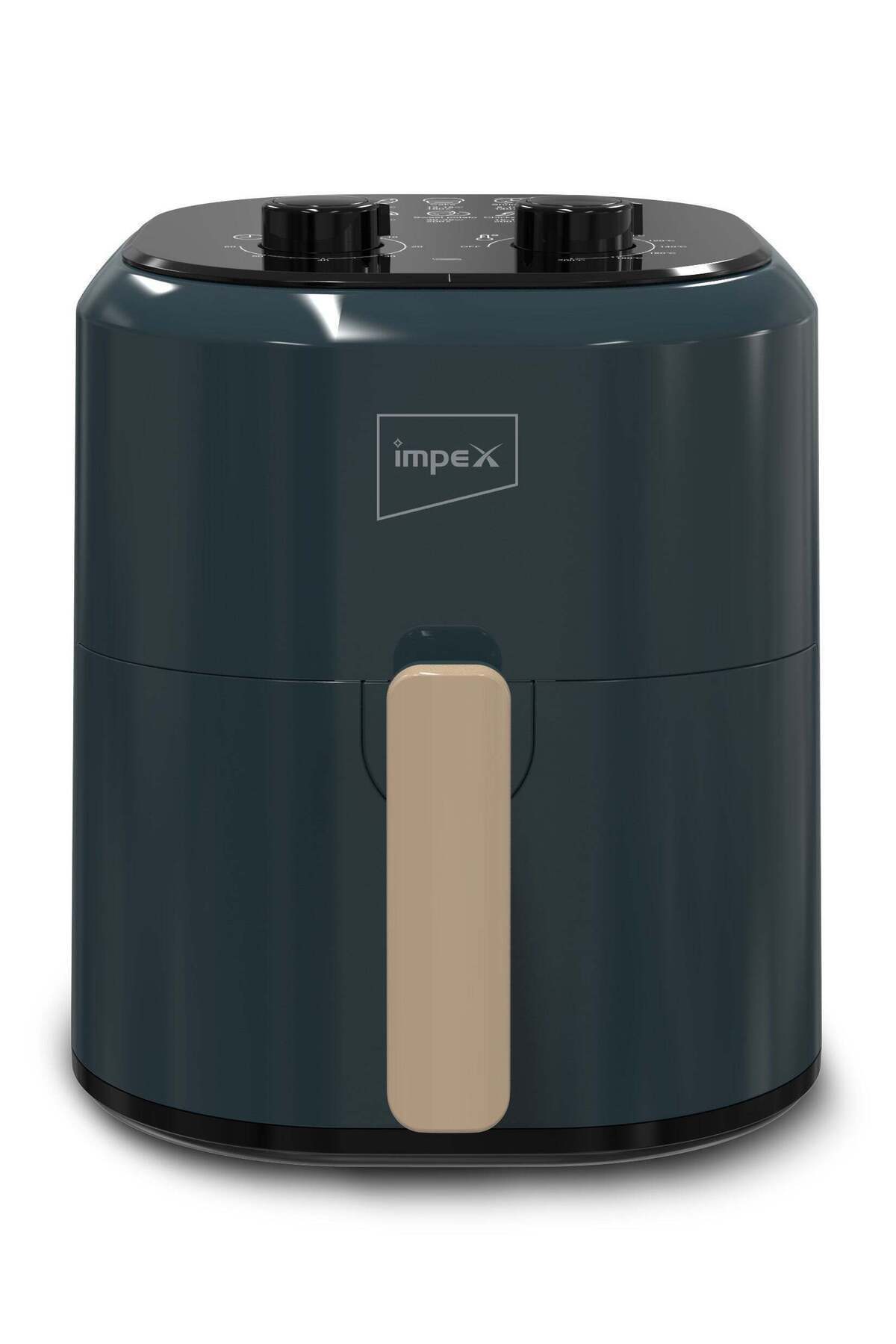 İMPEX-4.5l Air Fryer, 1200w - Af4305a, Oil-free, Adjustable Temp, 60-min Timer, Non-stick, Green 2