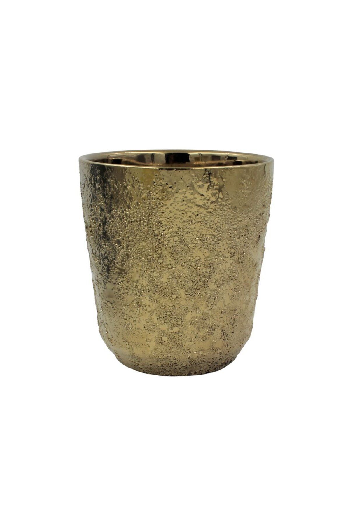 mica Mască De Ghiveci Auriu Mica 15x12 Cm - One Size