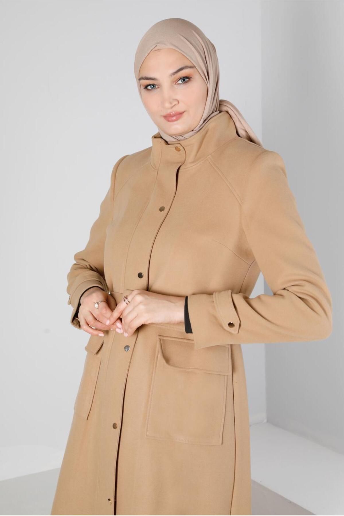 کت جیبی کمربند 90238 Alvina