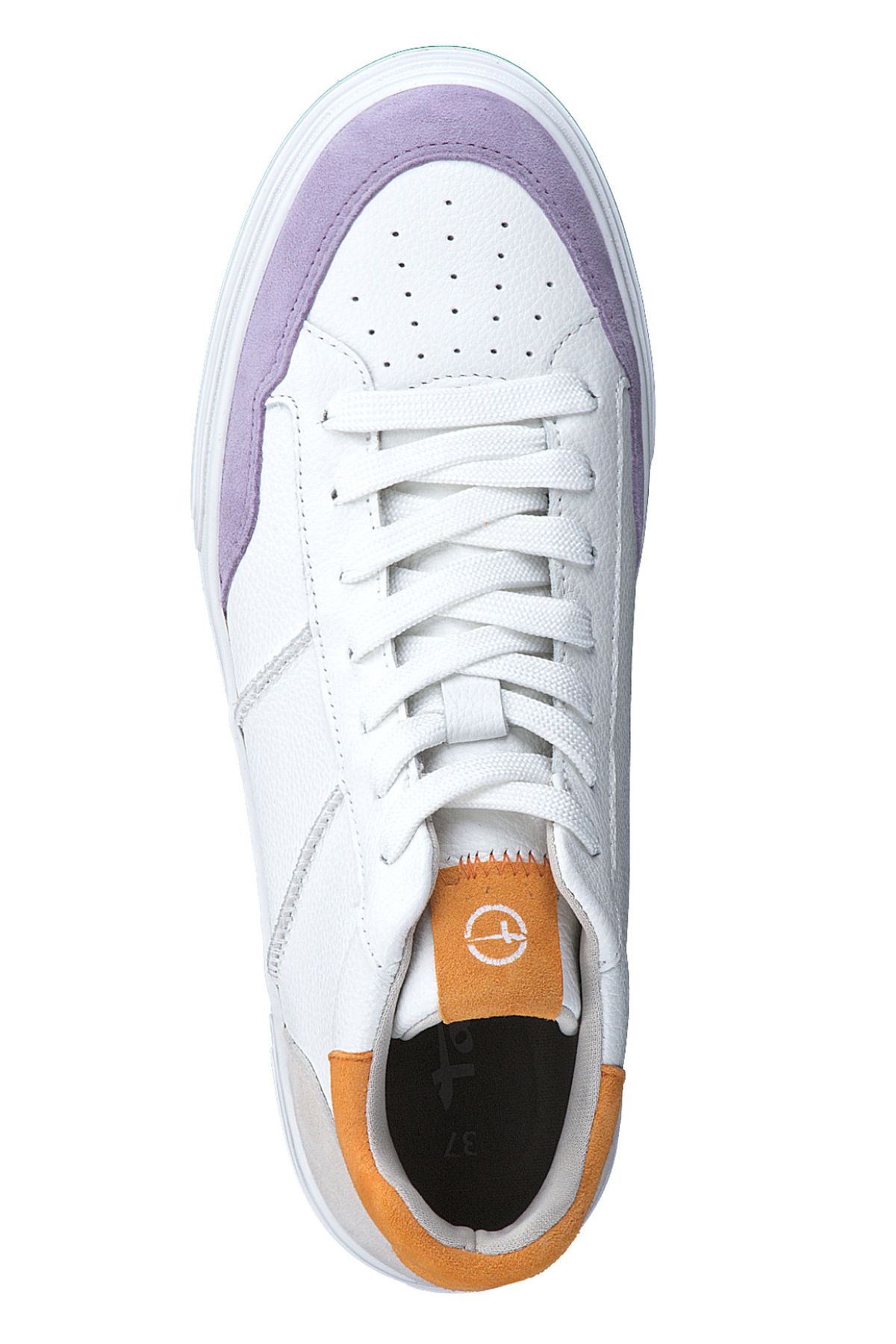 Tamaris-Damen Low Sneaker Low Top 1-25217-42 Weiß 197 White comb Leder mit Removable Sock 4