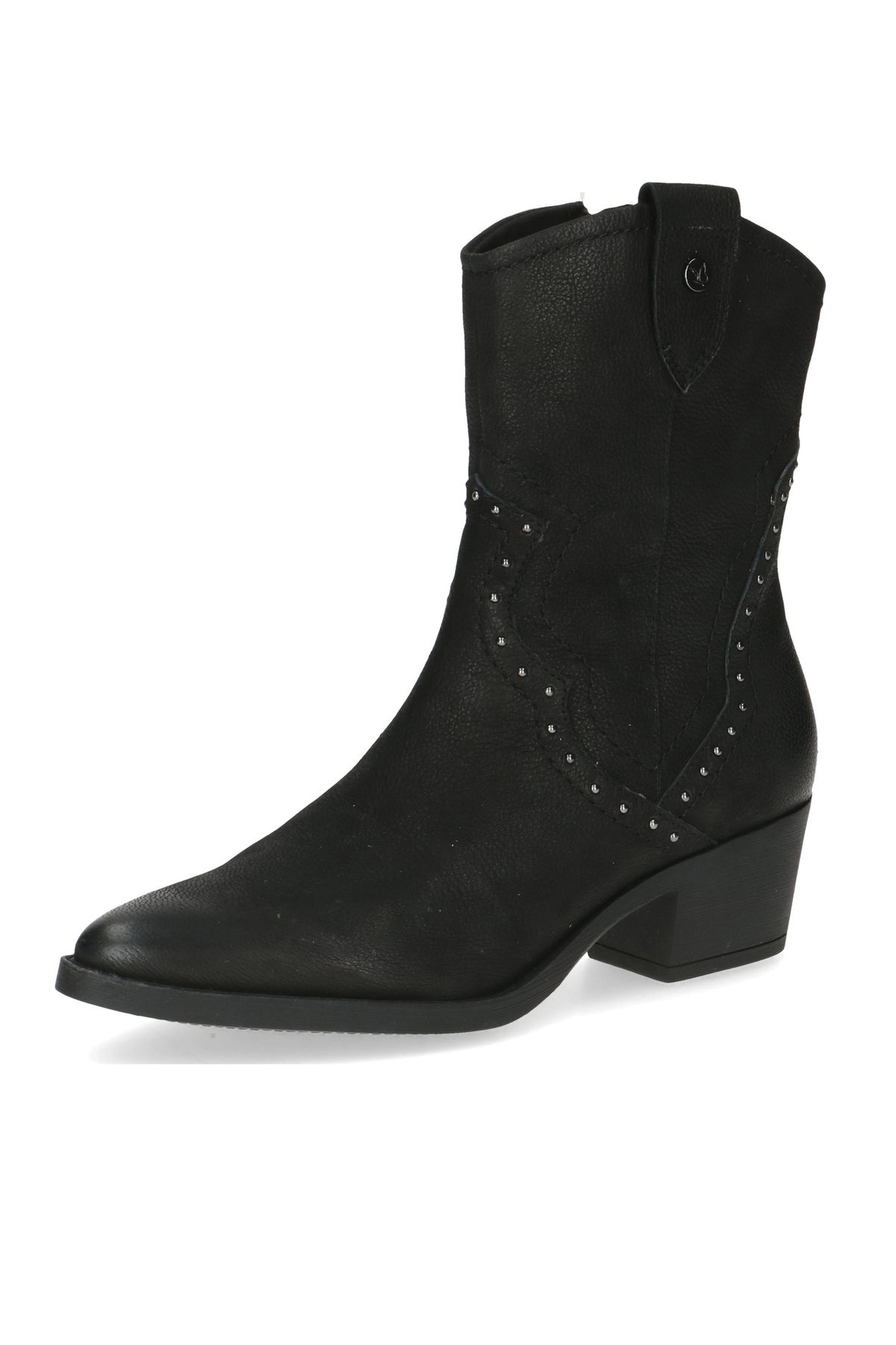 Caprice-Damen Elegante Stiefelette Western 9-25315-43 Schwarz 008 Black Nubuc Leder Mit Cap Airmotion 2