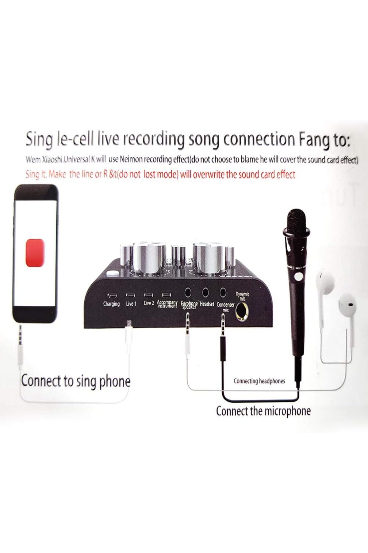 fulina-V8 Karaoke Recording and Broadcast Audio Mixer for Live KTV, Recording and Voice Chat 3