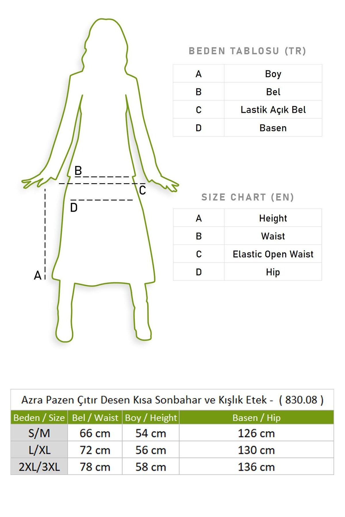 Eliş Şile Bezi-Azra Flannel Crispy Pattern Κοντή φθινοπωρινή και χειμερινή φούστα πράσινη Ysl 5
