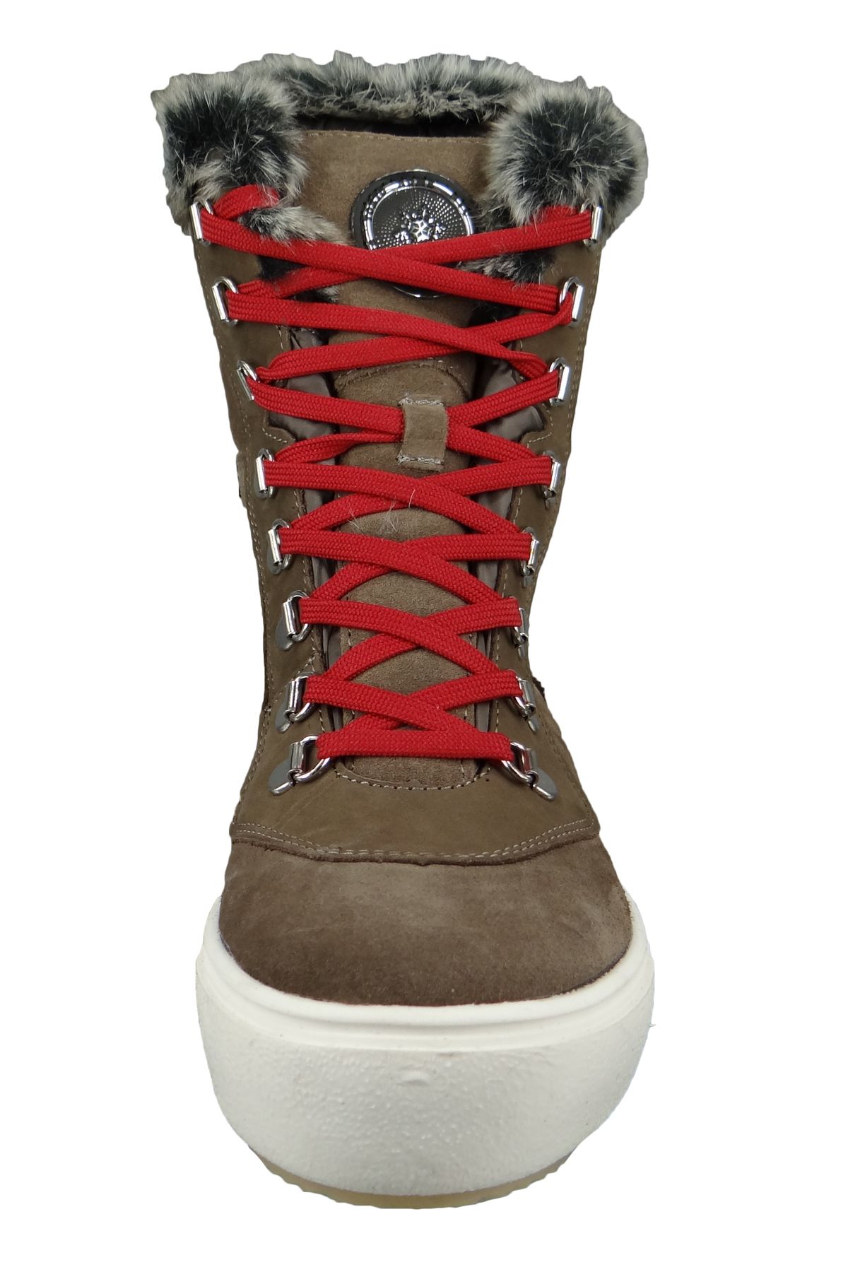 LACKNER-Damen Winterstiefel Stiefel Wanderschuhe Winterschuhe Daisy L&#39;s TX 7842 Grau Taupe Leder 5