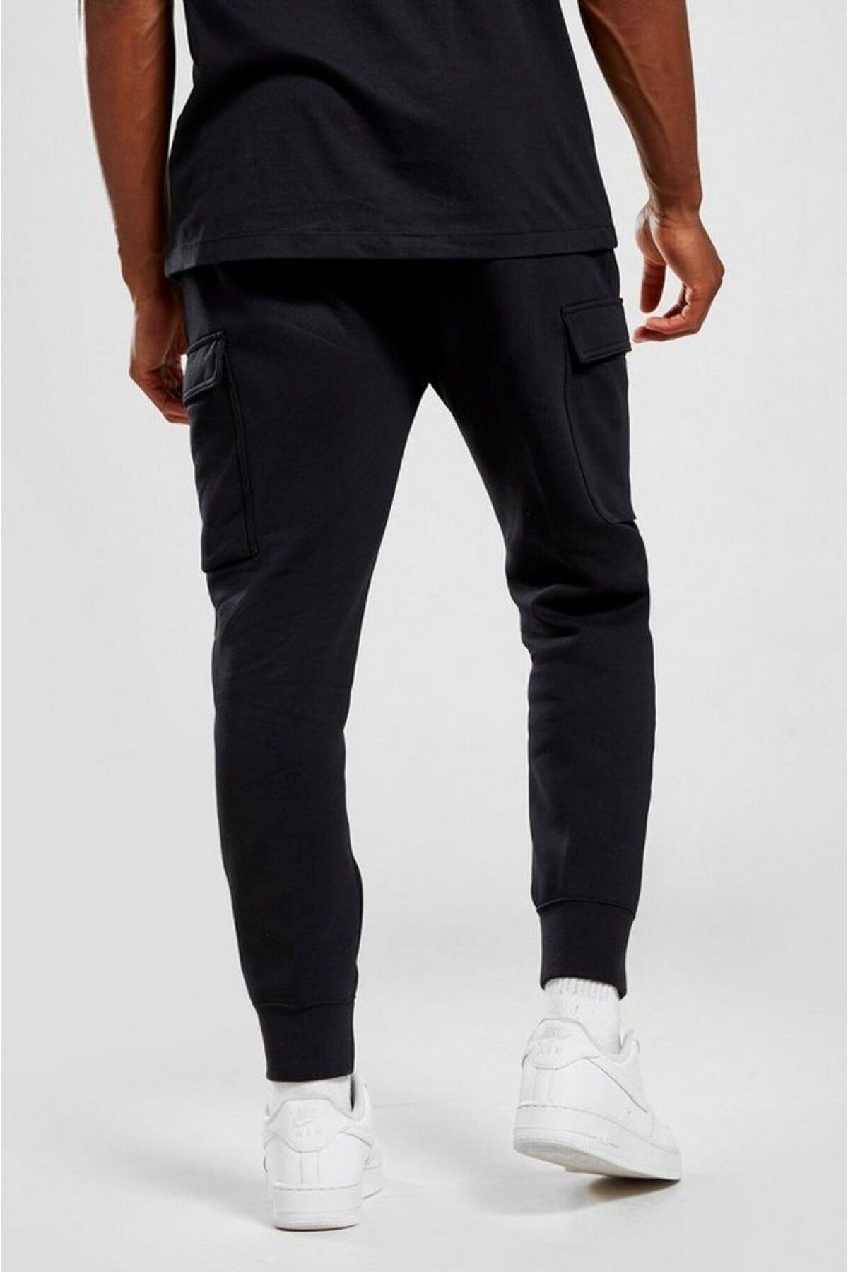 Nike-Sportswear Clup Fleece Cotton Black Men's Cargo Sweatpants 3