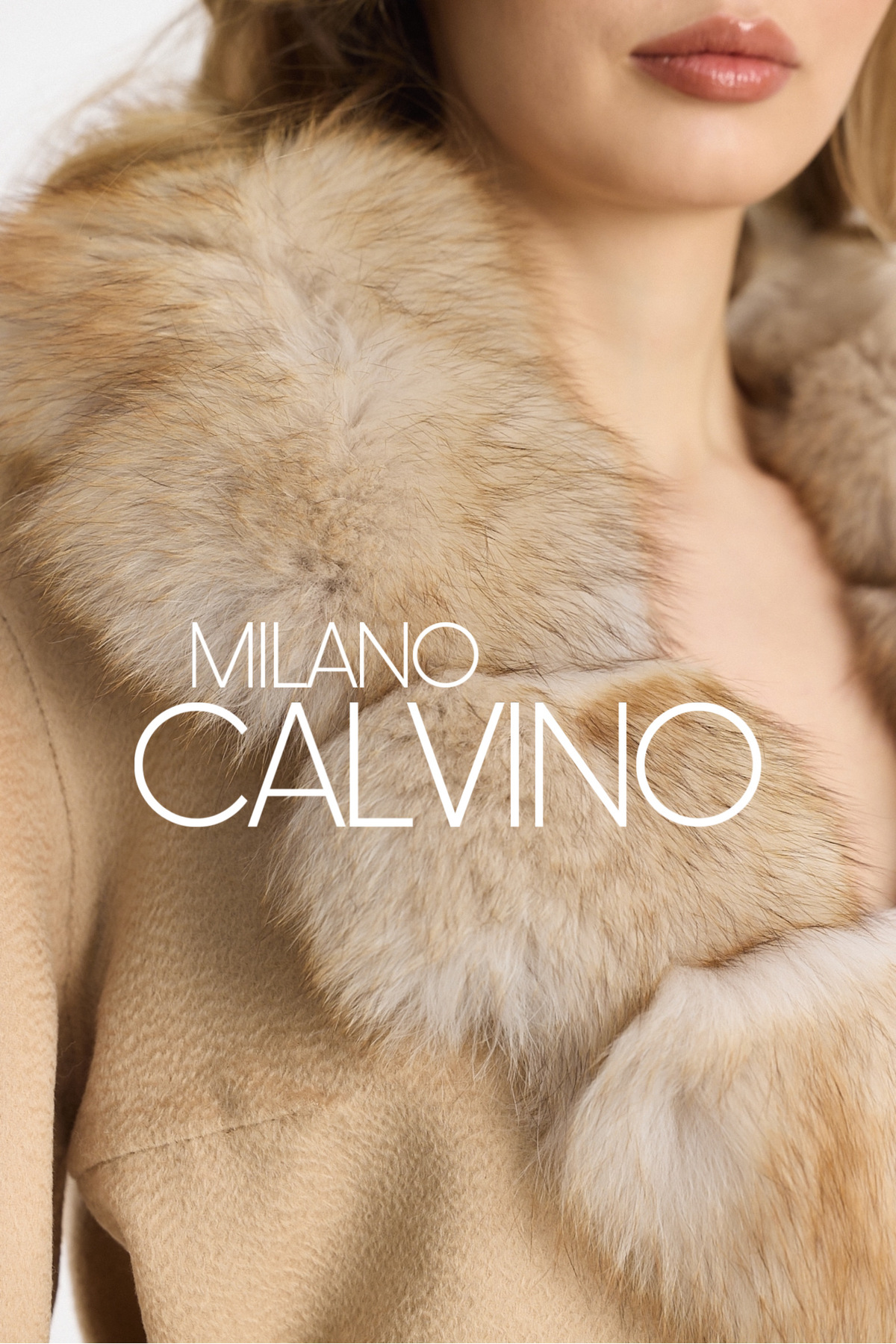 Milano Calvino  Kürklü Fransız Kaşmiri Kaban - Görsel 8