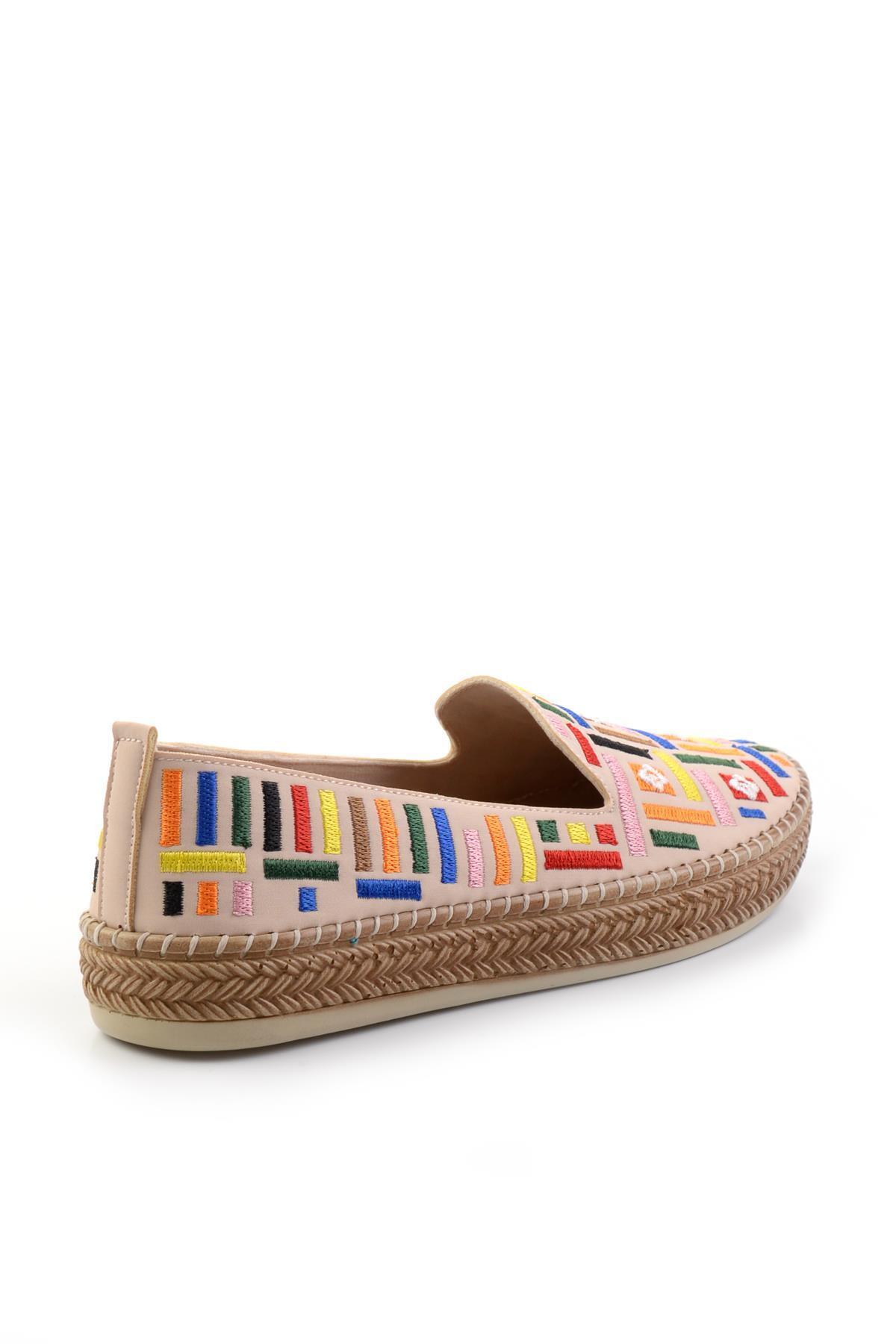Bambi-Béžová vícebarevná dámská espadrilka K01309600504 5