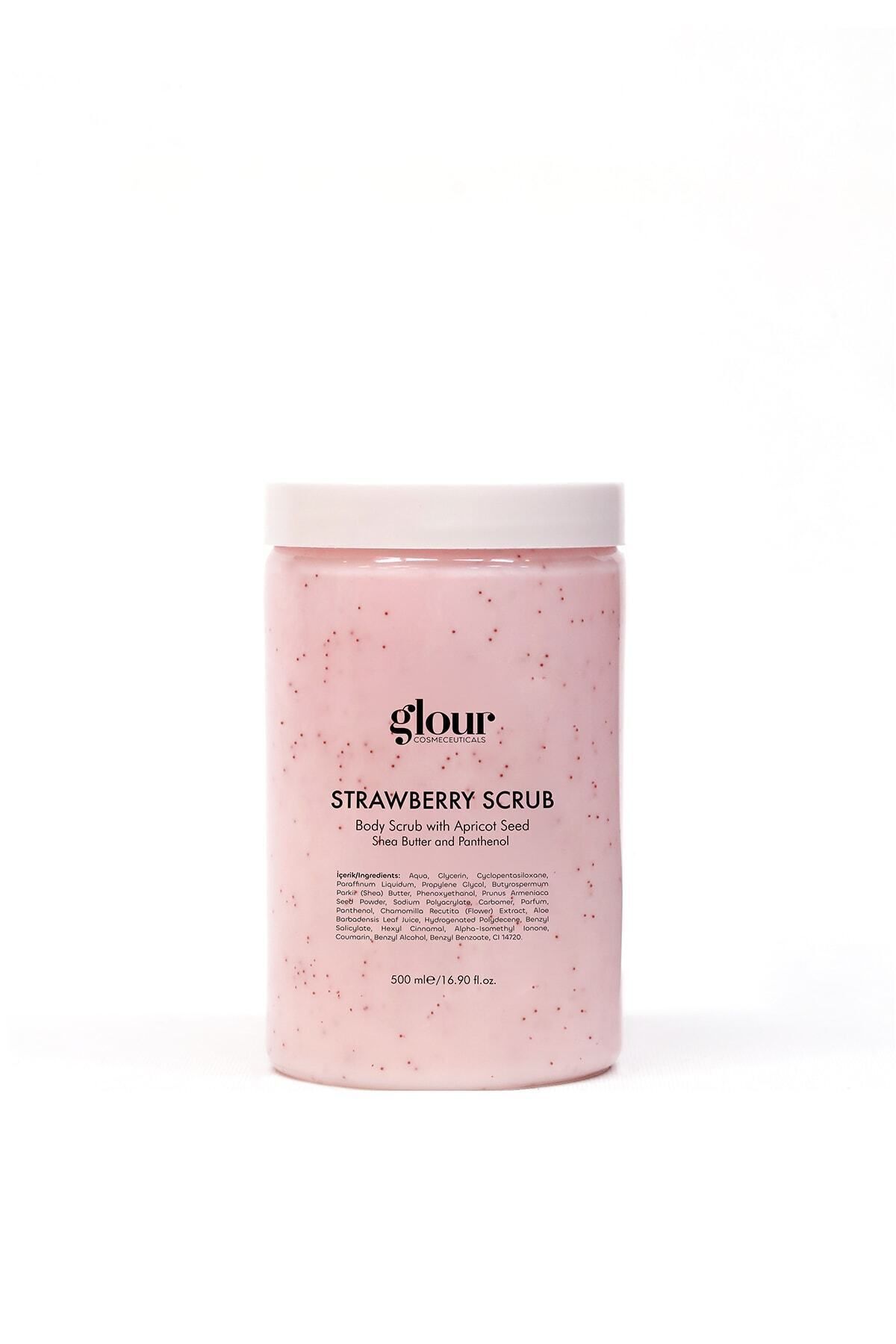 GLOUR-500 ml Strawberry Scrub with Strawberry Extract - Revitalizing and Moisturizing Cellulite and Submerged Remover 5