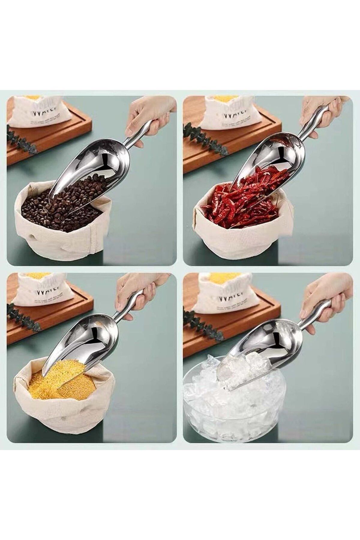 Generic-مغرفة ثلج ستانلس ستيل متعدد الاستخدام 3