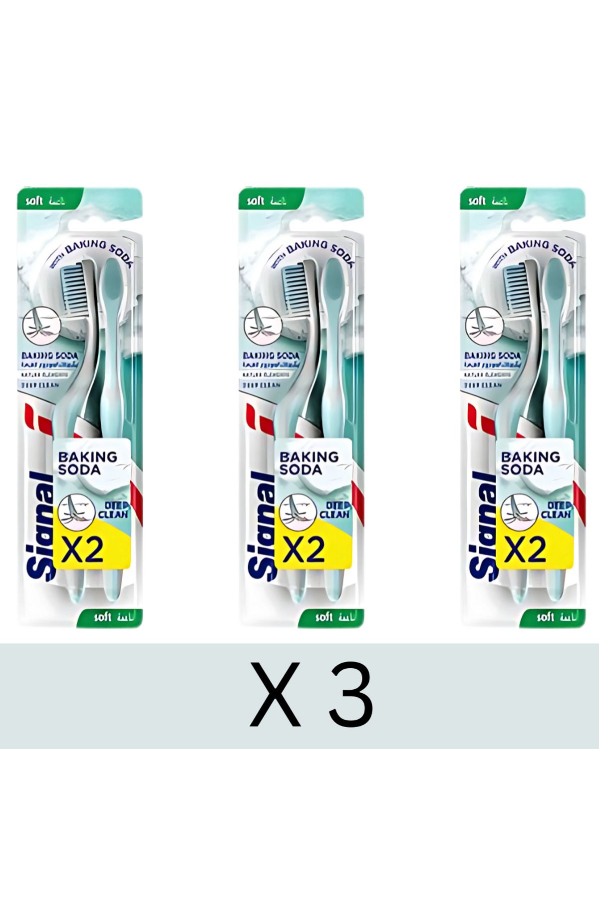 Signal-Nature Elements Complete 8 Toothbrush, Deep Clean, Baking Soda Infused, Pack of 2 x3 1