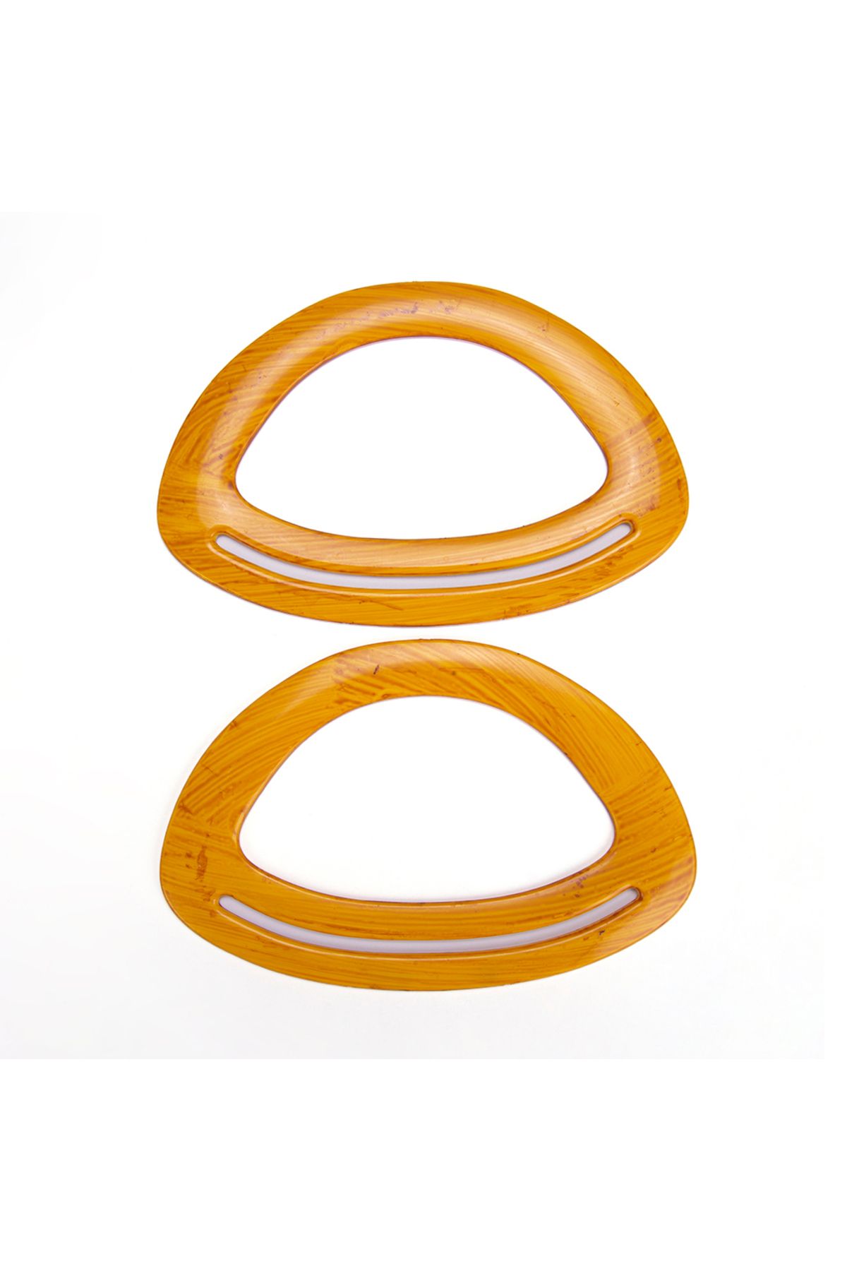 Sultan-Cut Oval D Model Bag Handle 2 Pieces Wood Color 1
