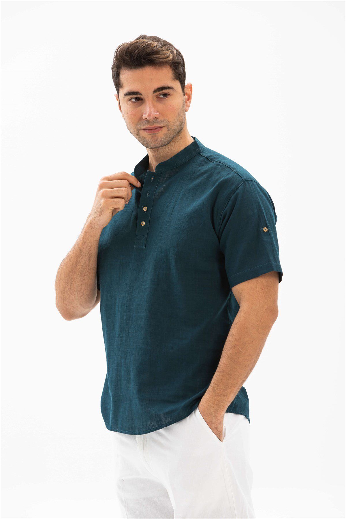 Eliş Şile Bezi-Men's Summan T-Shirt Half Burning Clism 3069 3