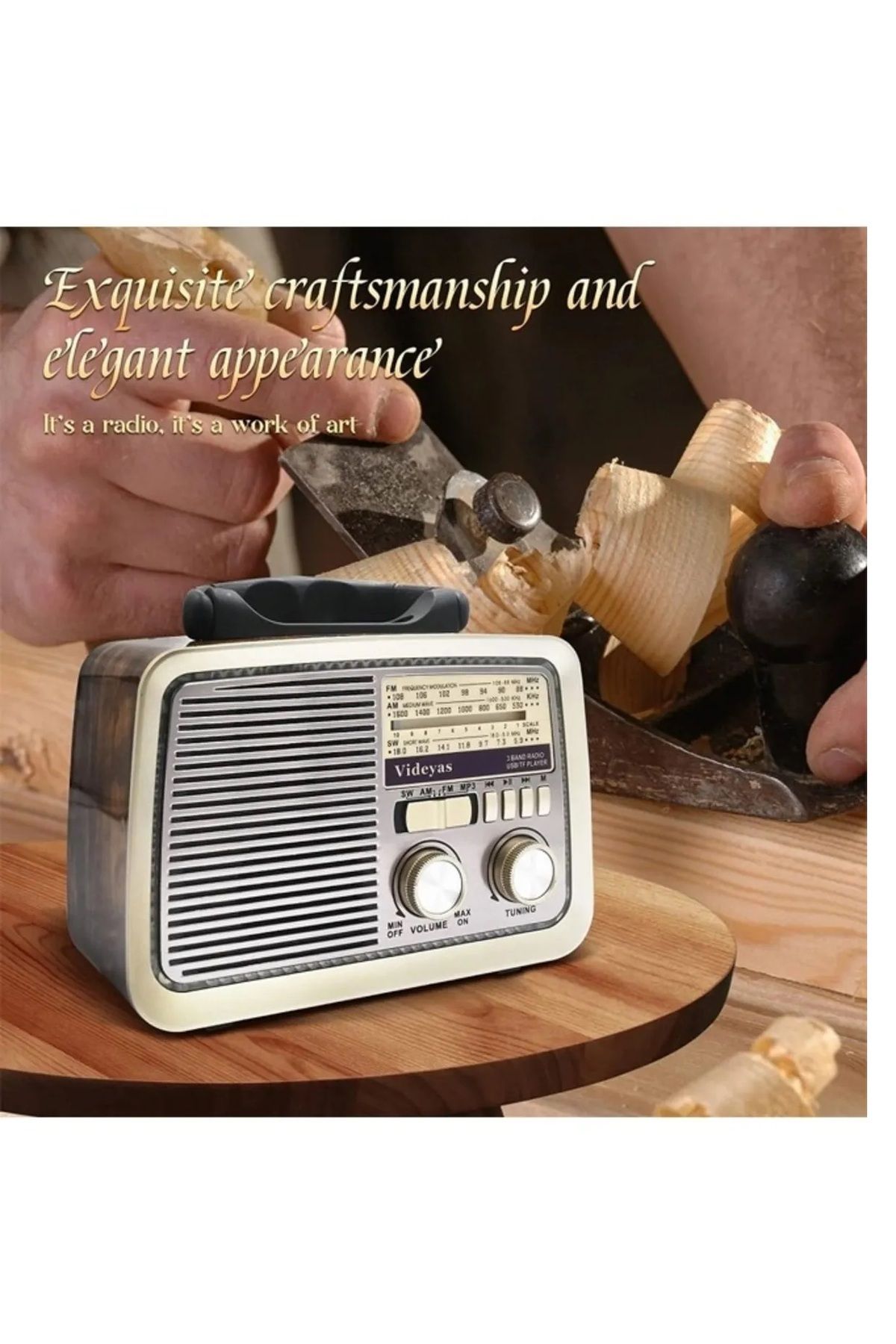 TOSCANA U-A portable radio that works with Bluetooth technology  and contains a flashlight 3
