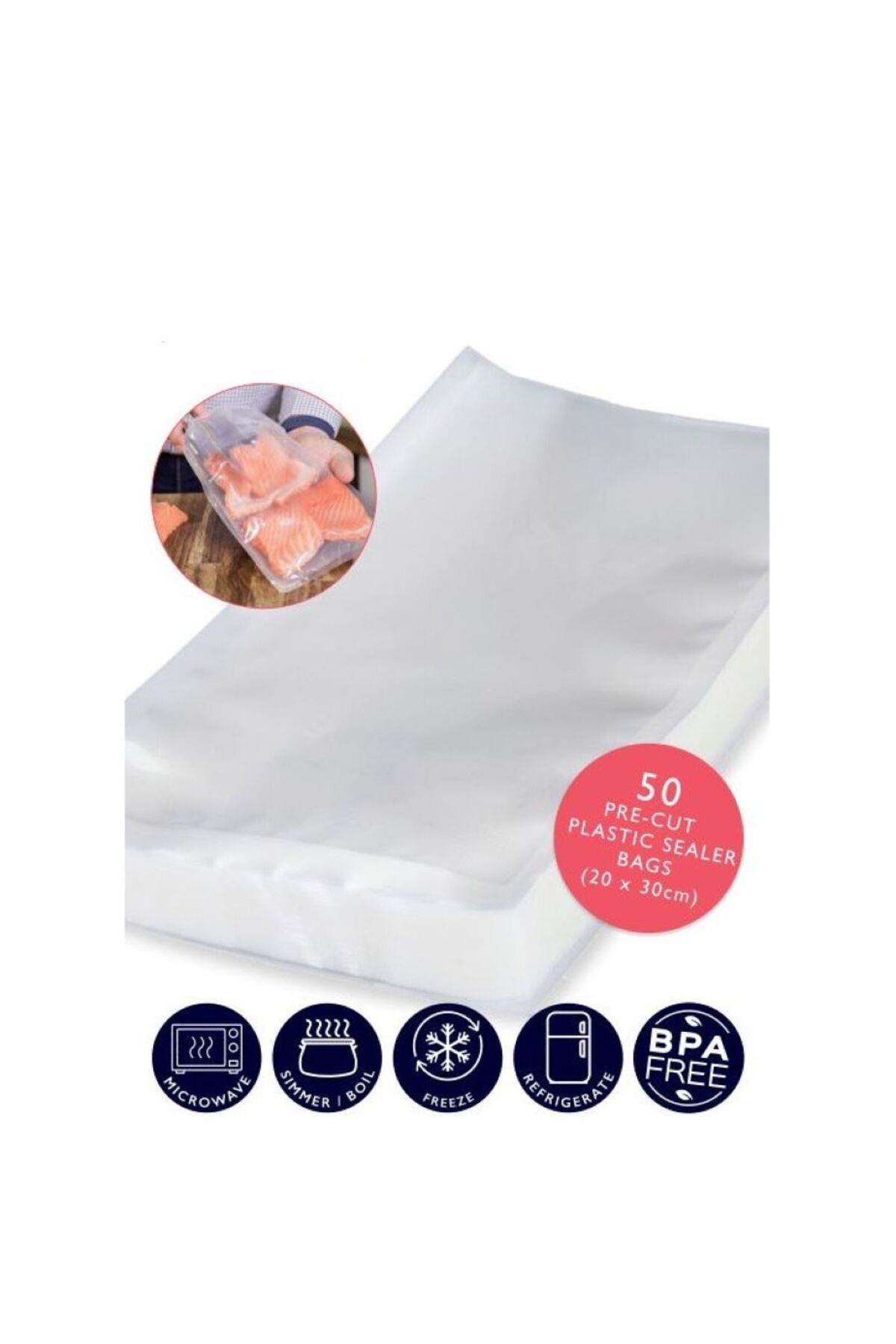 STARCREST-Professional vacuum bags STARCREST VBG-2030, 50 pieces, 20x30 cm, resistant, transparent 3