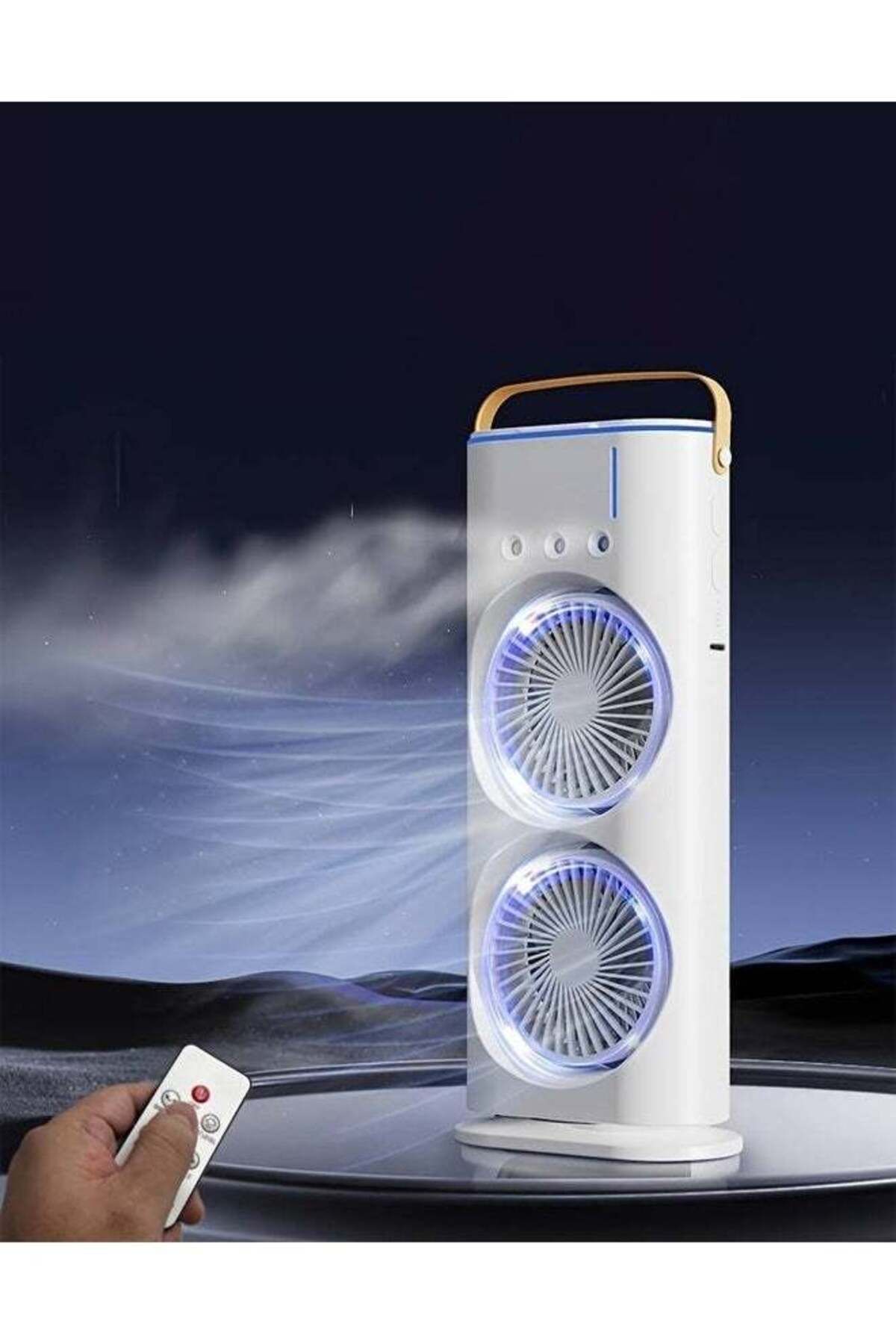 Cady One-Rechargeable portable air cooler mist fan with LED light and multiple convenient speeds 1