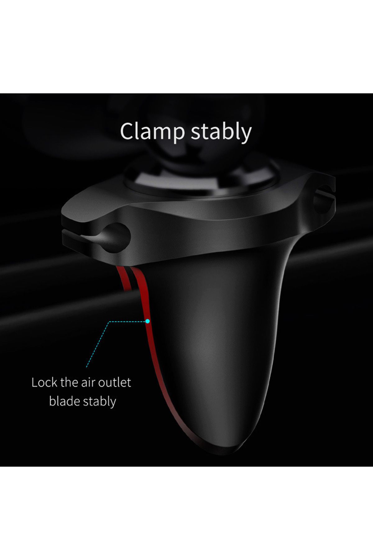 Baseus-Baseus Magnetic Air Vent Car Mount Holder with Cable Clip - Silver 8