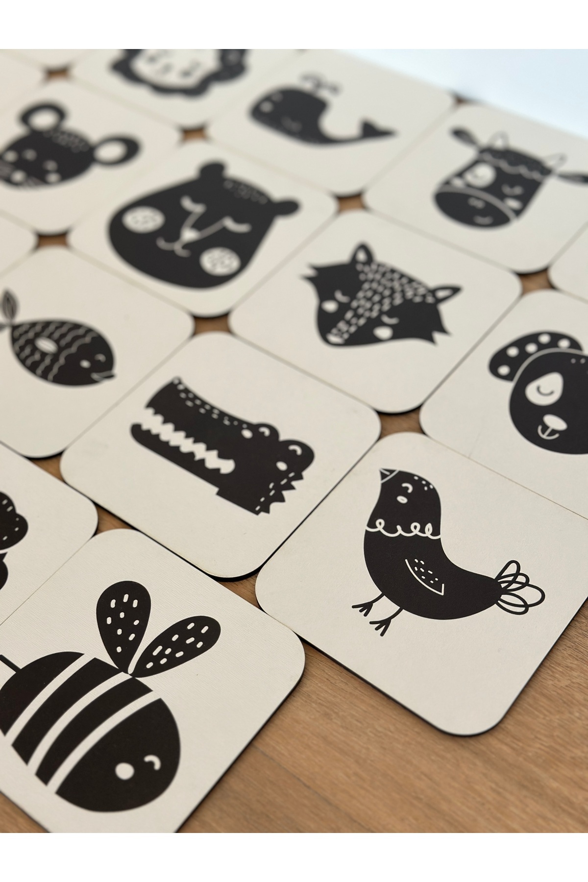 Karter İnovasyon Bebeğimin Ahşap Ilk Zeka Kartları Flaş Kart Flash Cards Bebek Zeka Kartları İlk Zeka Kartları fotoğrafı 2 (önizleme)