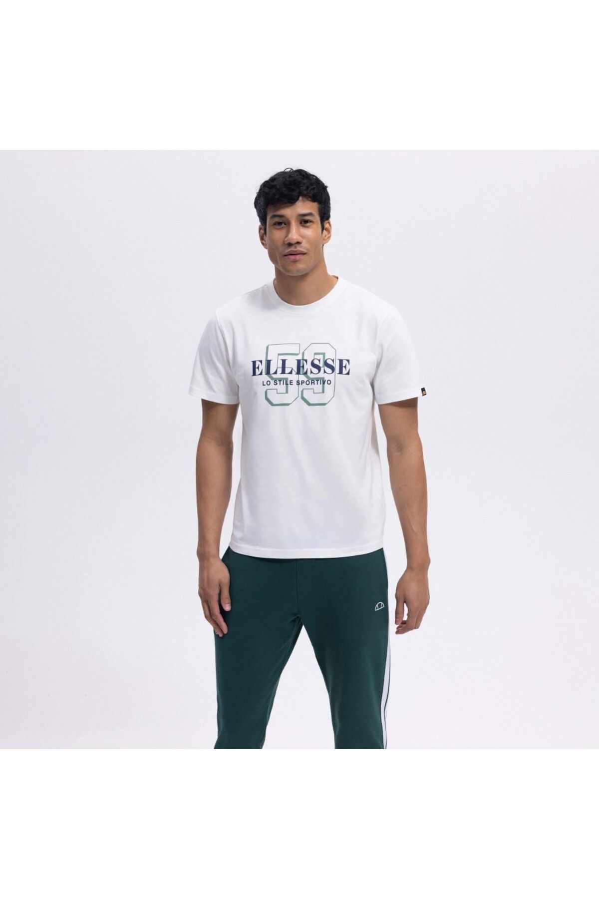 Ellesse-Ανδρικό μπλουζάκι σε λευκό χρώμα EM455 1