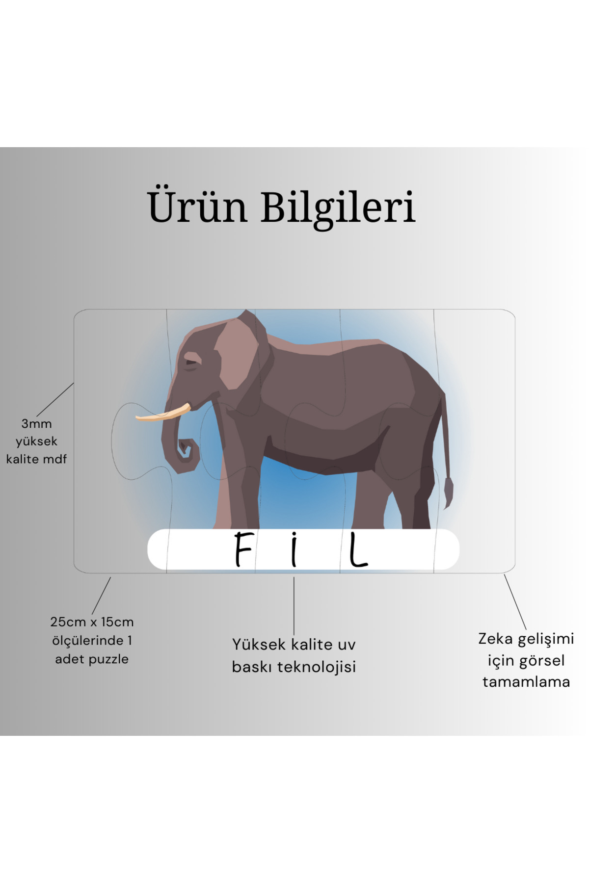Karter İnovasyon Hayvanlar Öğrenme Eşleme Puzzle Kartı, Puzzle Eğitici Oyuncak, Montessori Eğitim Oyuncak, Motor Zeka fotoğrafı 5 (önizleme)
