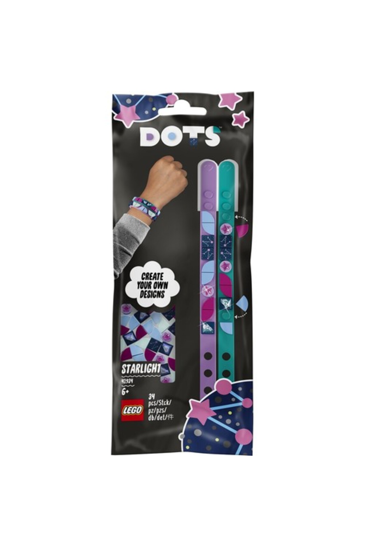 41934 ® دستبندهای ستاره‌ای نقطه‌ای استارلایت ۳۴ عددی +۶ سال