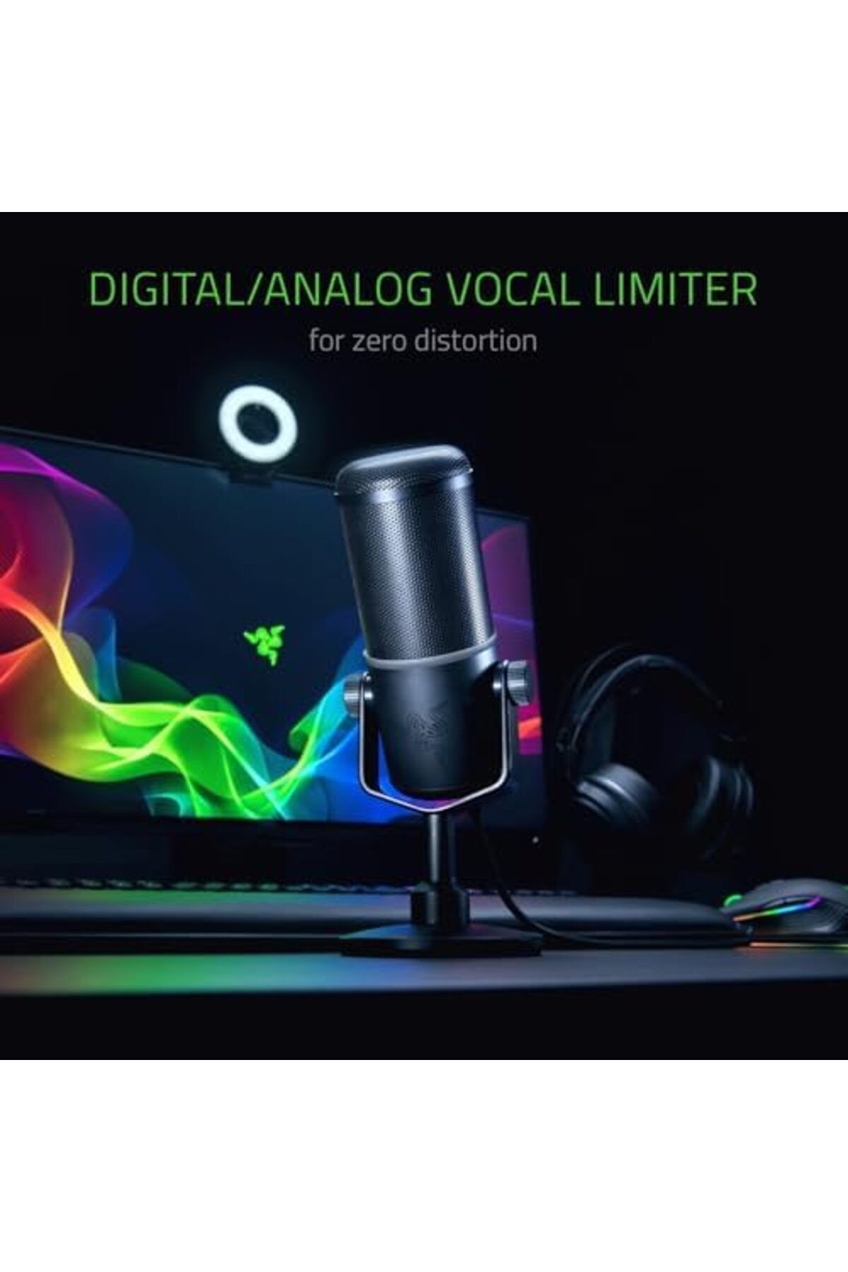 RAZER-Seiren Elite Studio-Grade Multi-Pattern Usb Digital Microphone And Headphone Amplifier 8