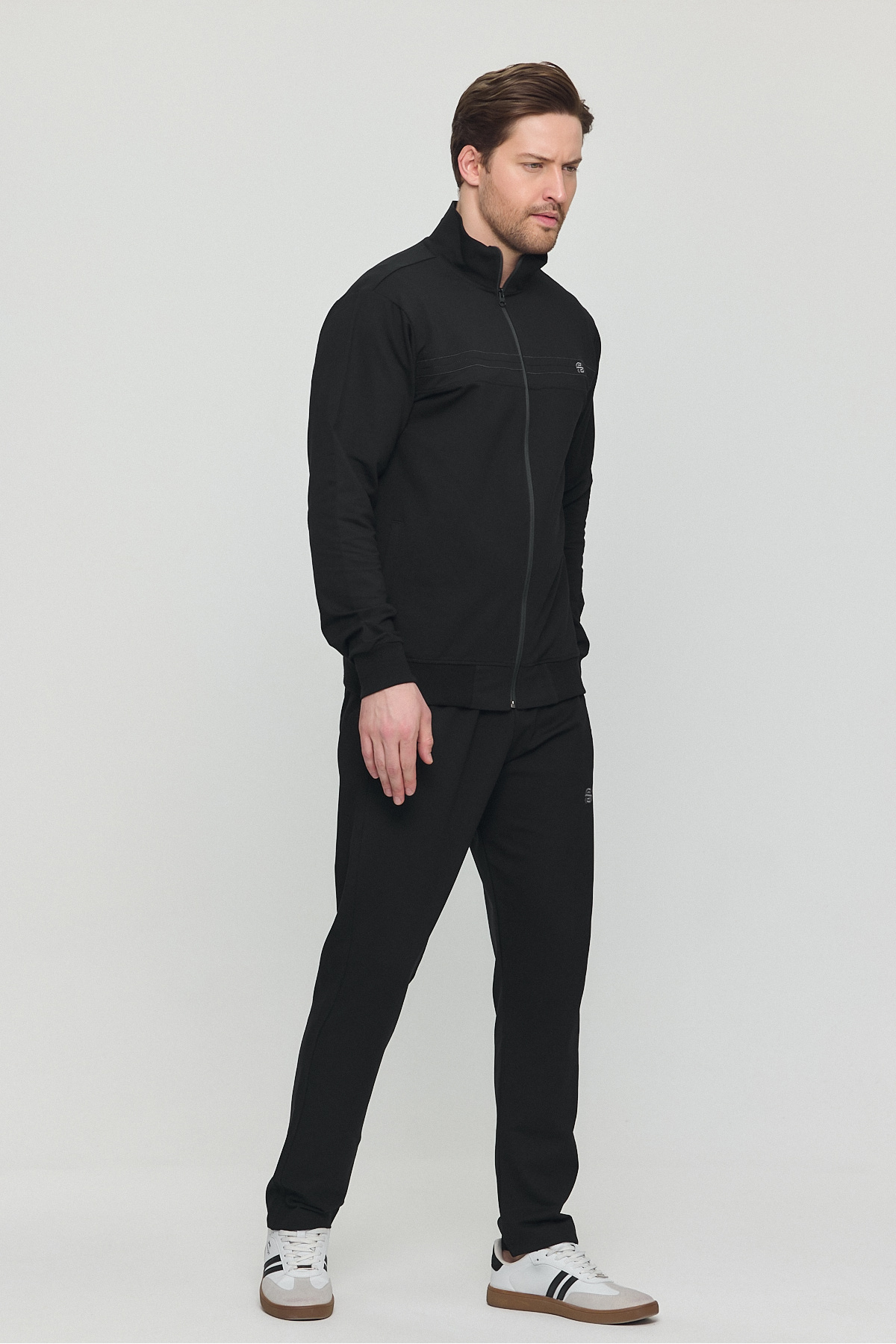DOAYS-Men's Stripe Patterned Judge Collar Tracksuit Set Dawrazz-033 6