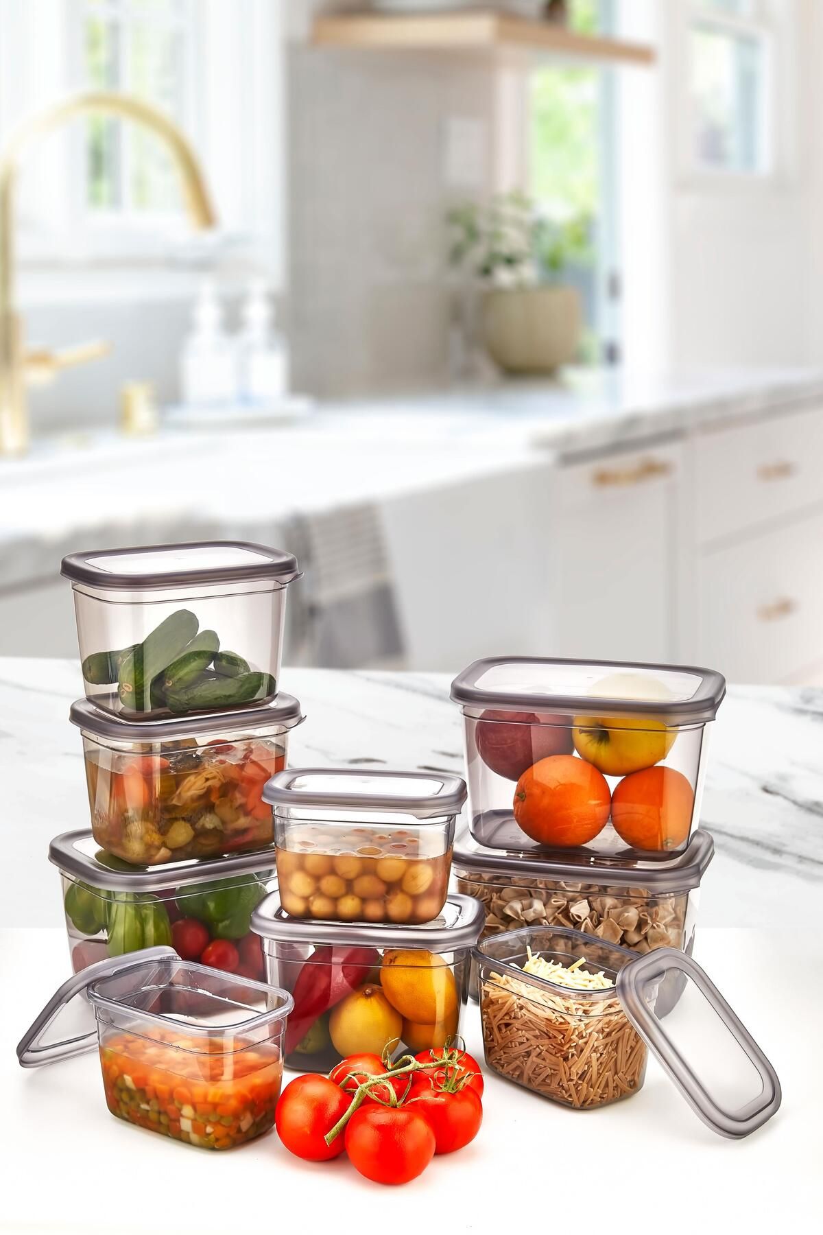 HOMENIVA-Extra Storage Container Set of 9 - Breakfast Refrigerator Container Set 2