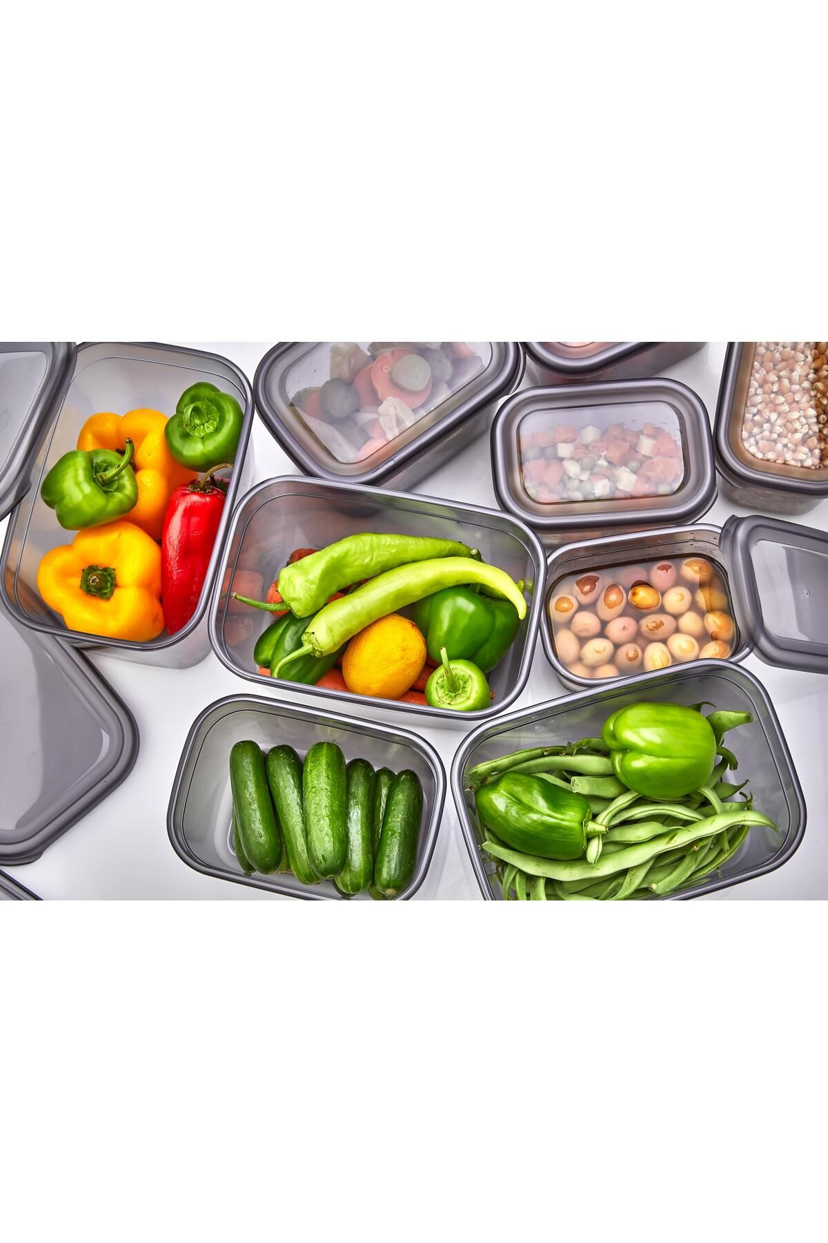 HOMENIVA-Extra Storage Container Set of 9 - Breakfast Refrigerator Container Set 4
