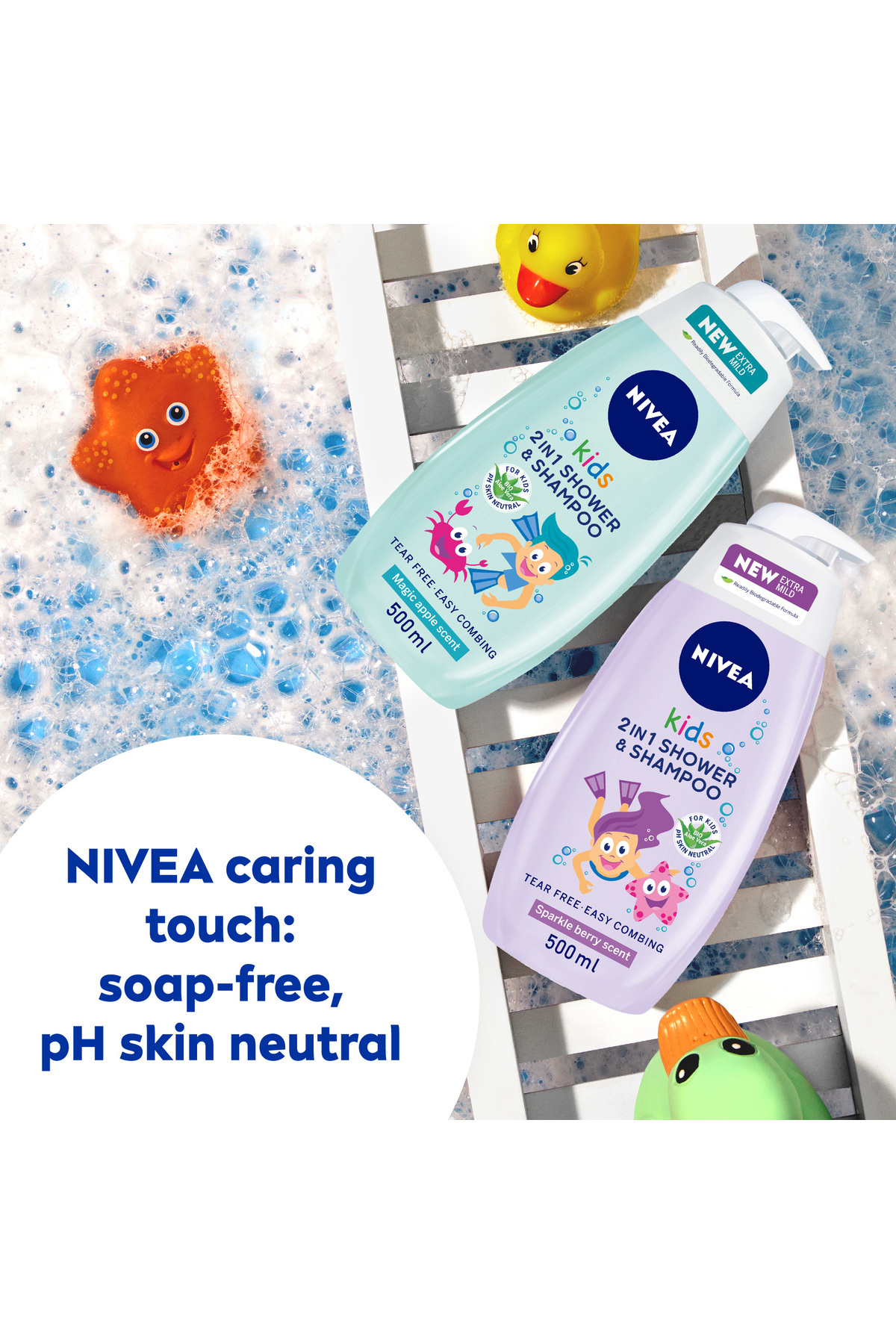 NIVEA-2in1 Kids Shower & Shampoo with Bio Aloe Vera, Berry Scent, 500ml 7