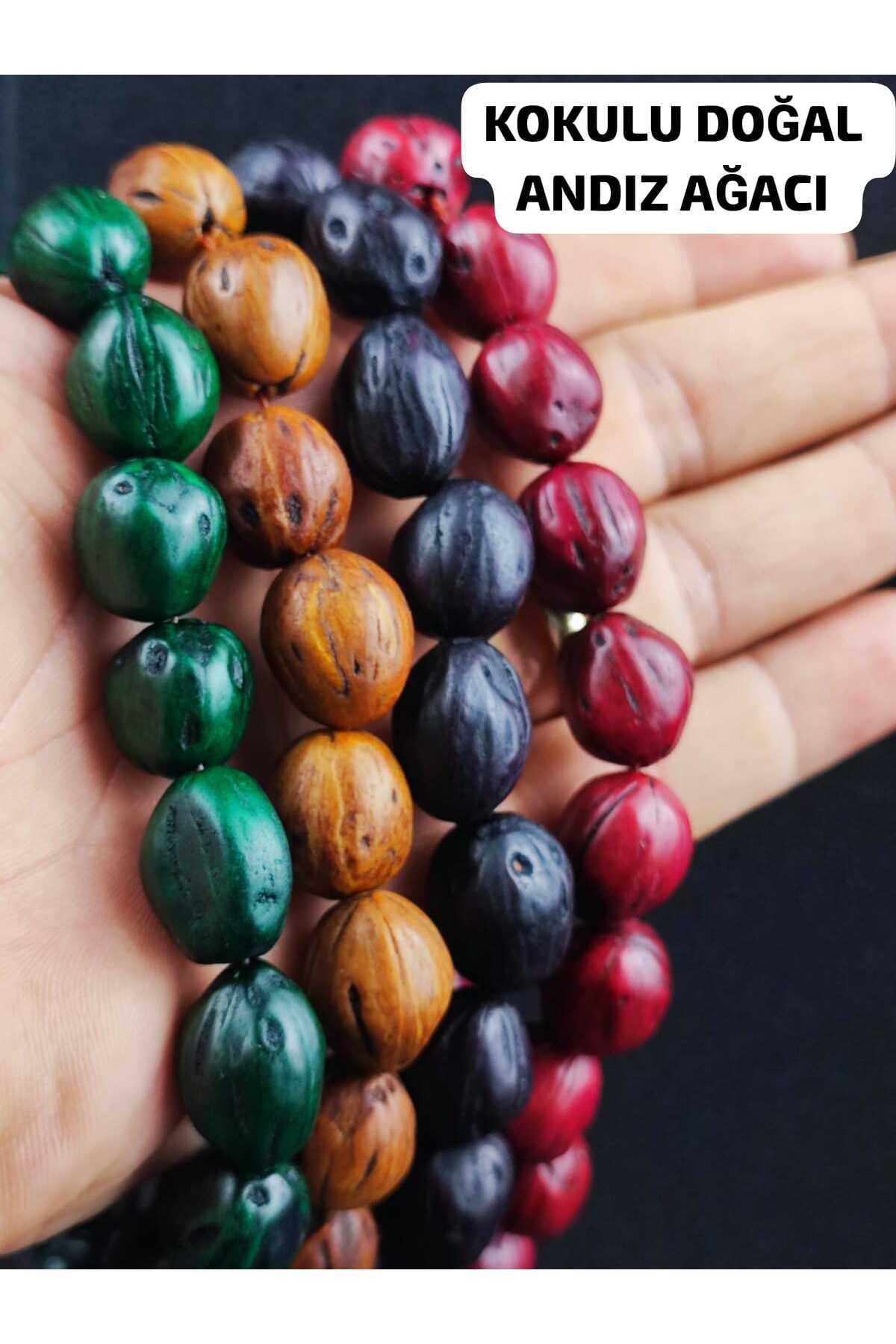 Lio20 4'lü Doğal Kokulu Andız Ağacı Tesbih Hediyelik Aksesuar Bijuteri Tesbih
