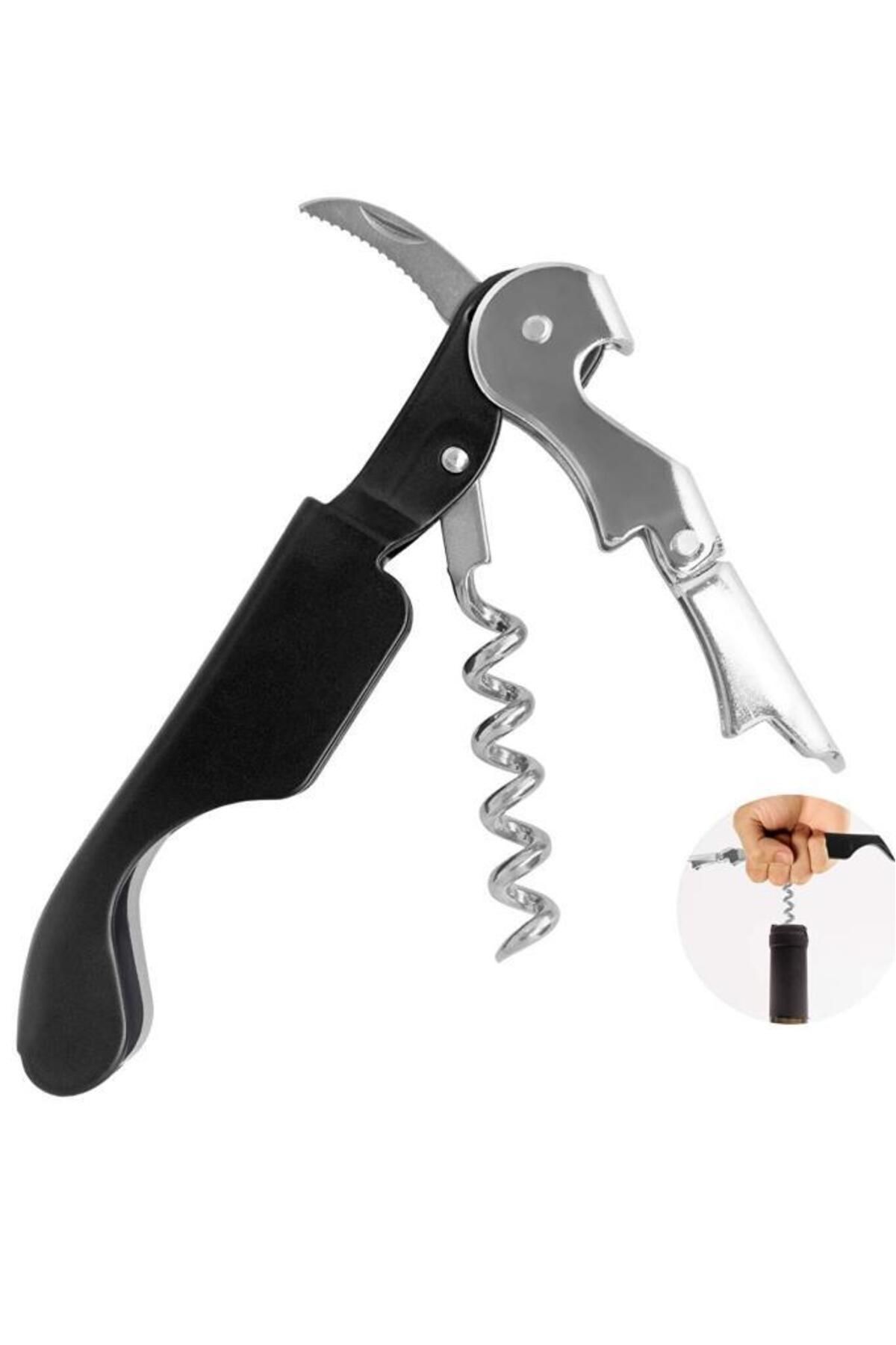 optana-Corkscrew Practical Sturdy Waiter Type Opener Cutter 5
