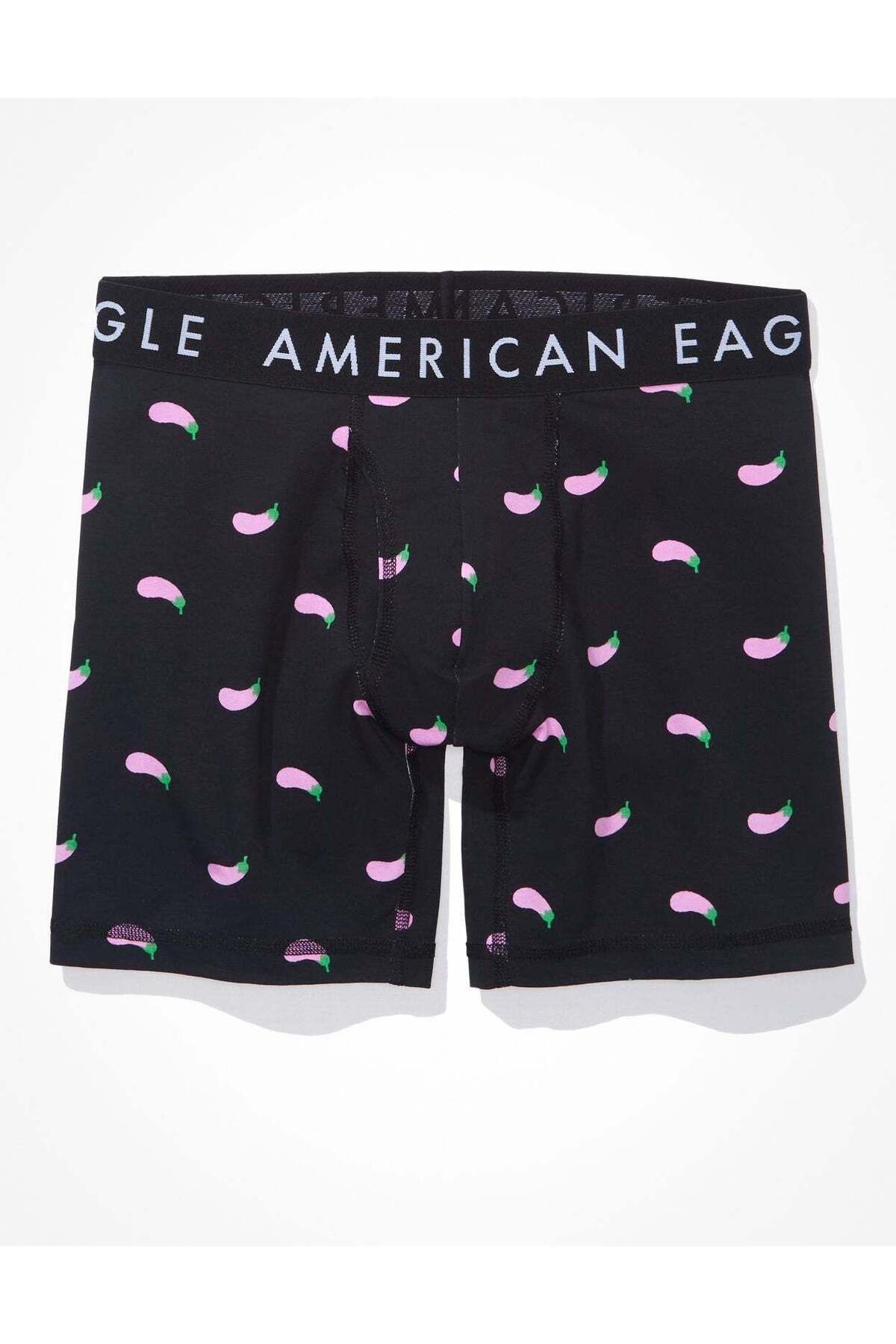 AMERICAN EAGLE-سروال بوكسر كلاسيكي من AEO باذنجان مقاس 6 بوصات 3