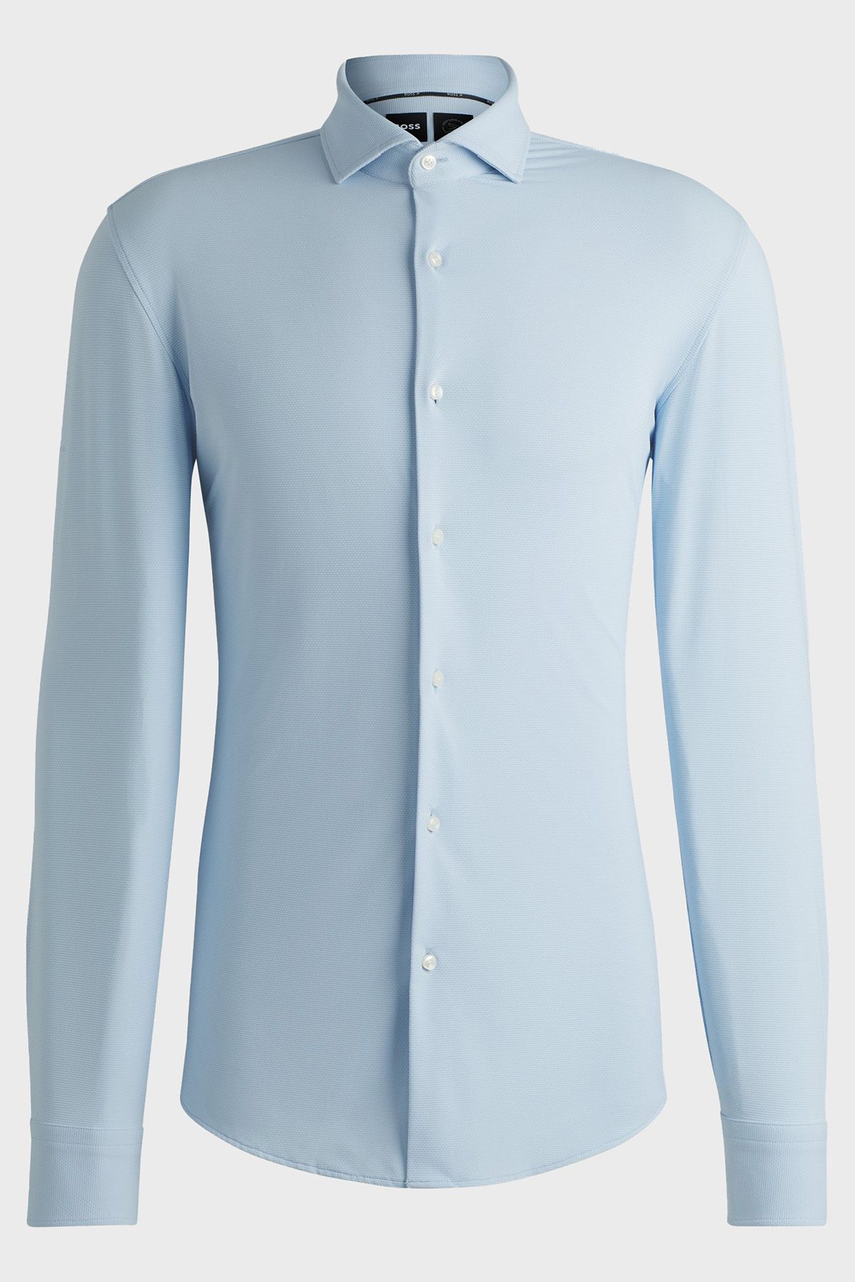 پیراهن بلوز دکمه دار مردانه آستین بلند جارس SLIM FIT 50533393 450 BOSS