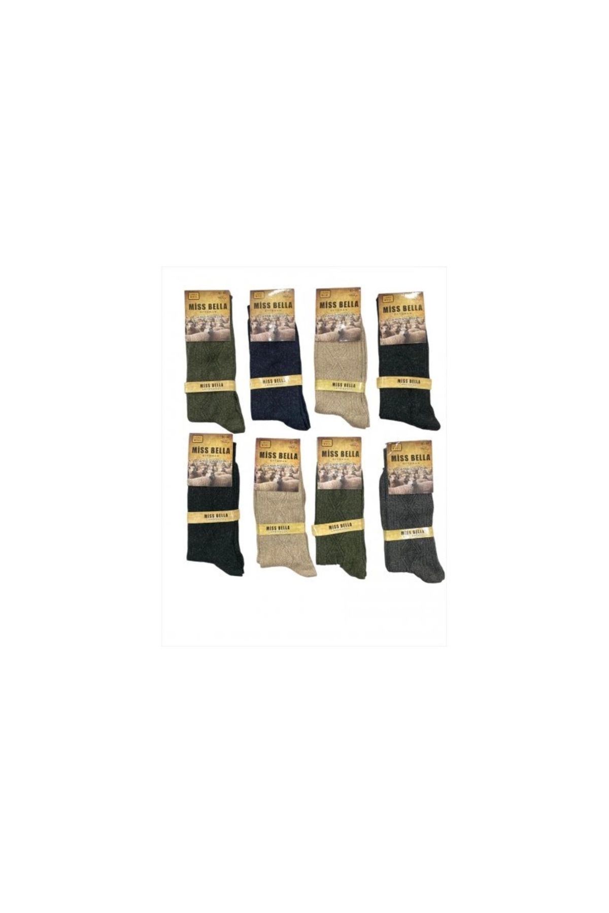 Miravm Miss Bella Lamswool Kışlık Erkek Çorap 8 Adet