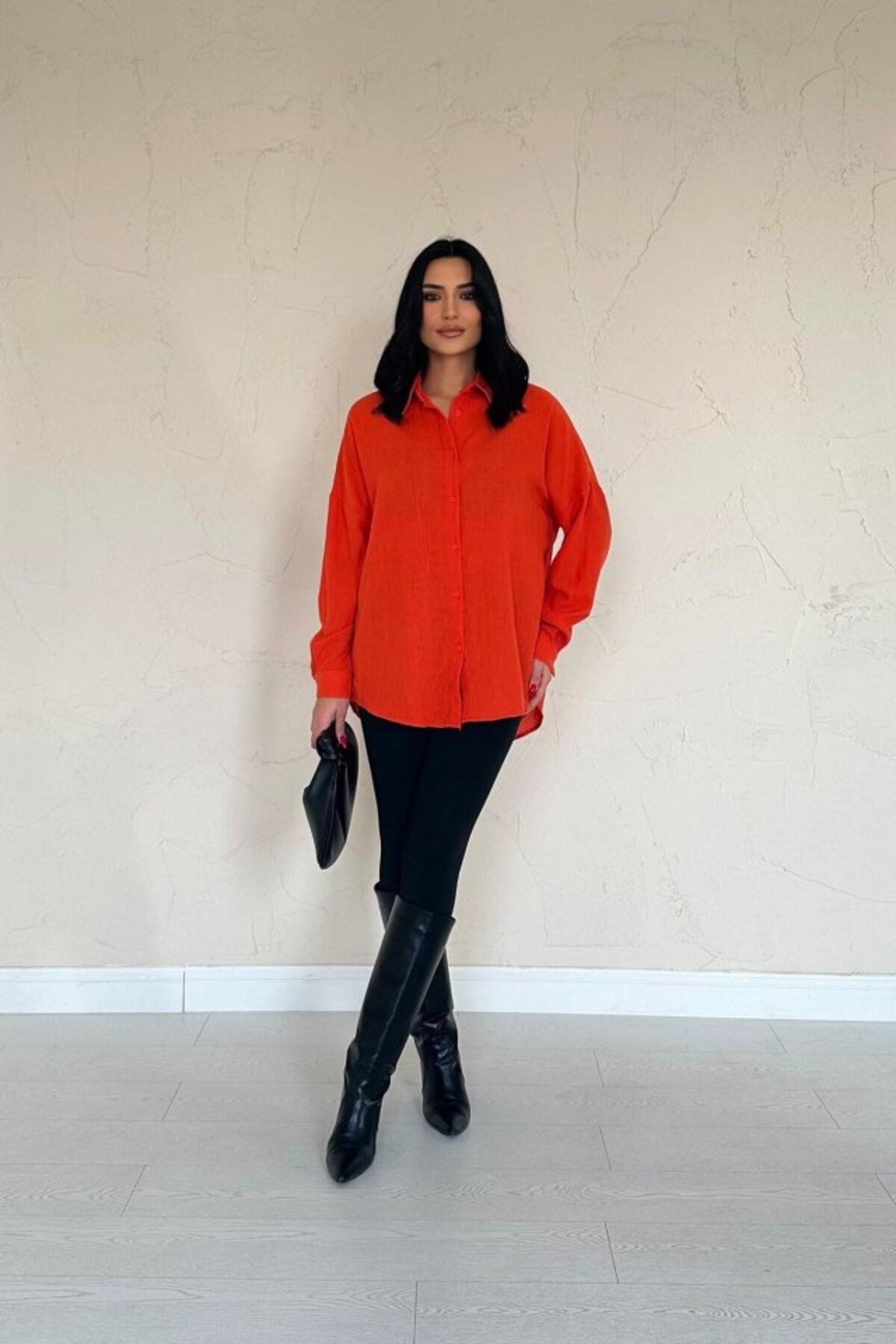 Deridün Yıldız Shoes Oranj Gömlek