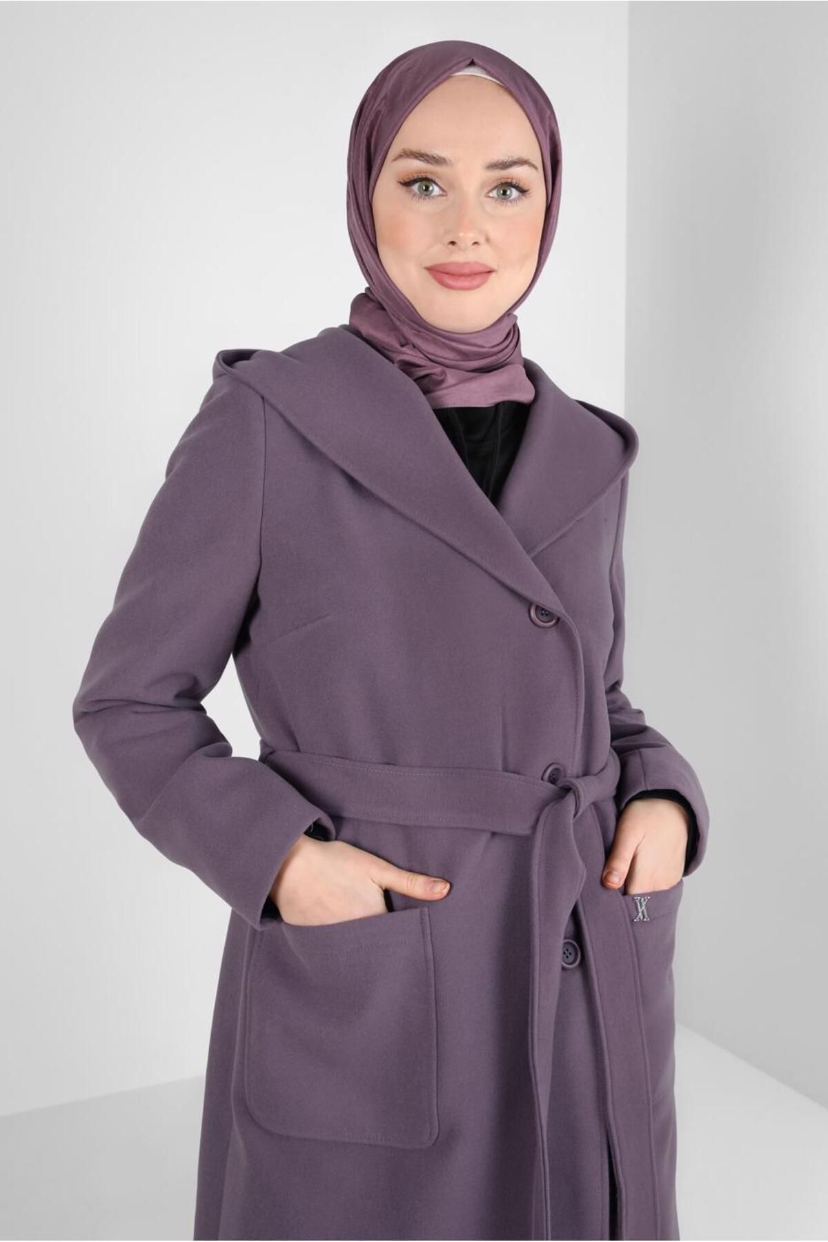 مانتو کمربندی 90445 Alvina