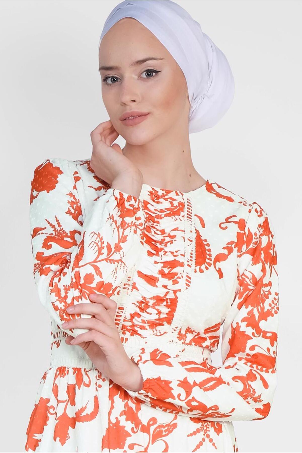آلوینا لباس طرح یقه گرد 4931 آلوینا لباس طرح یقه گرد 4931
