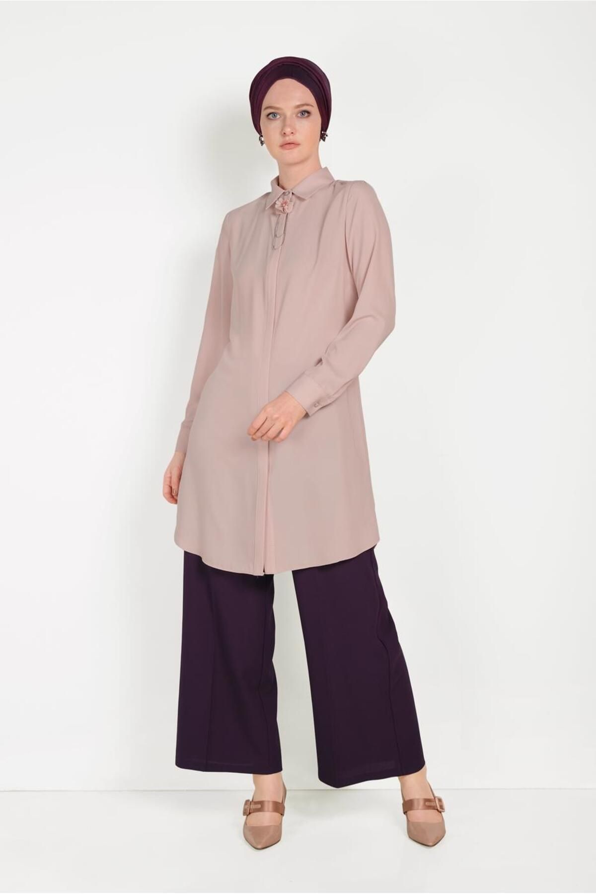 Alvina-Classic Tunic with Hidden Buttons 40442 2