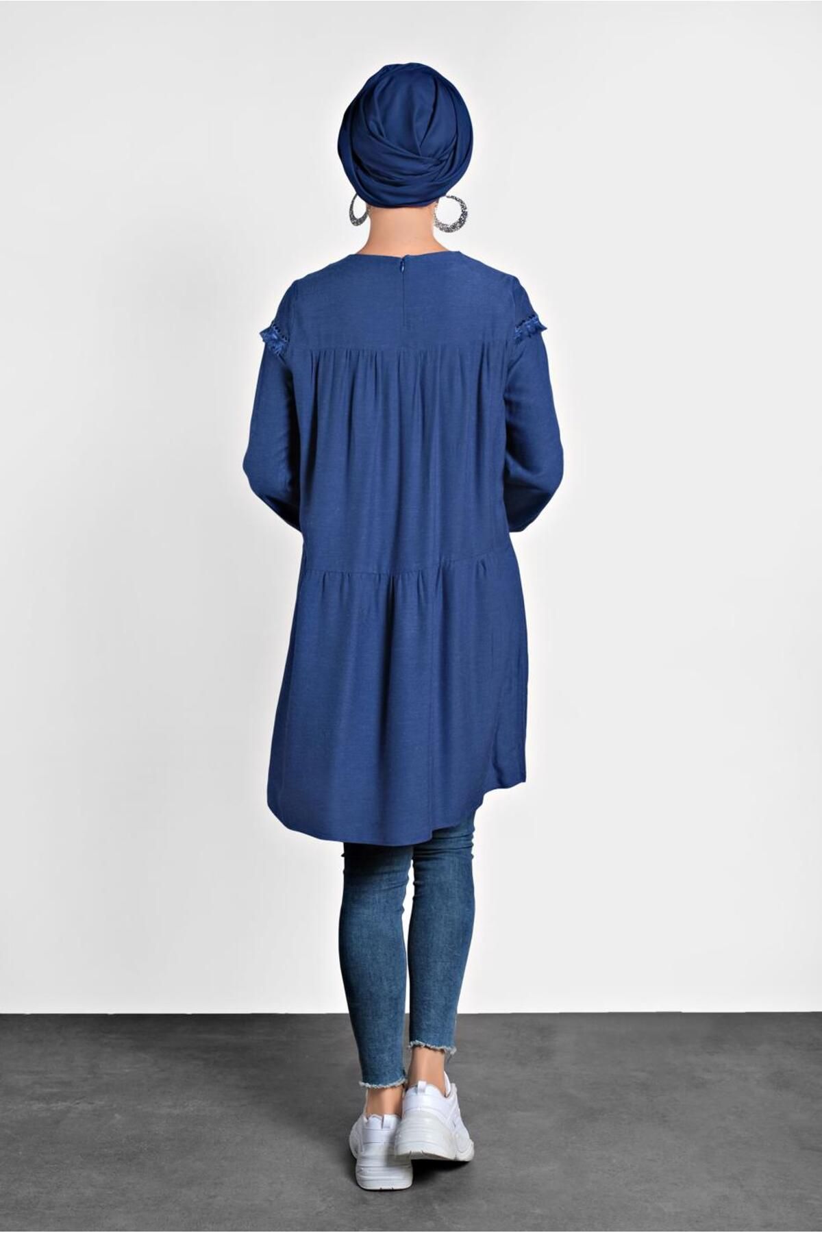 Alvina-Sequined Tunic with Sequins and Tassels 40116 3